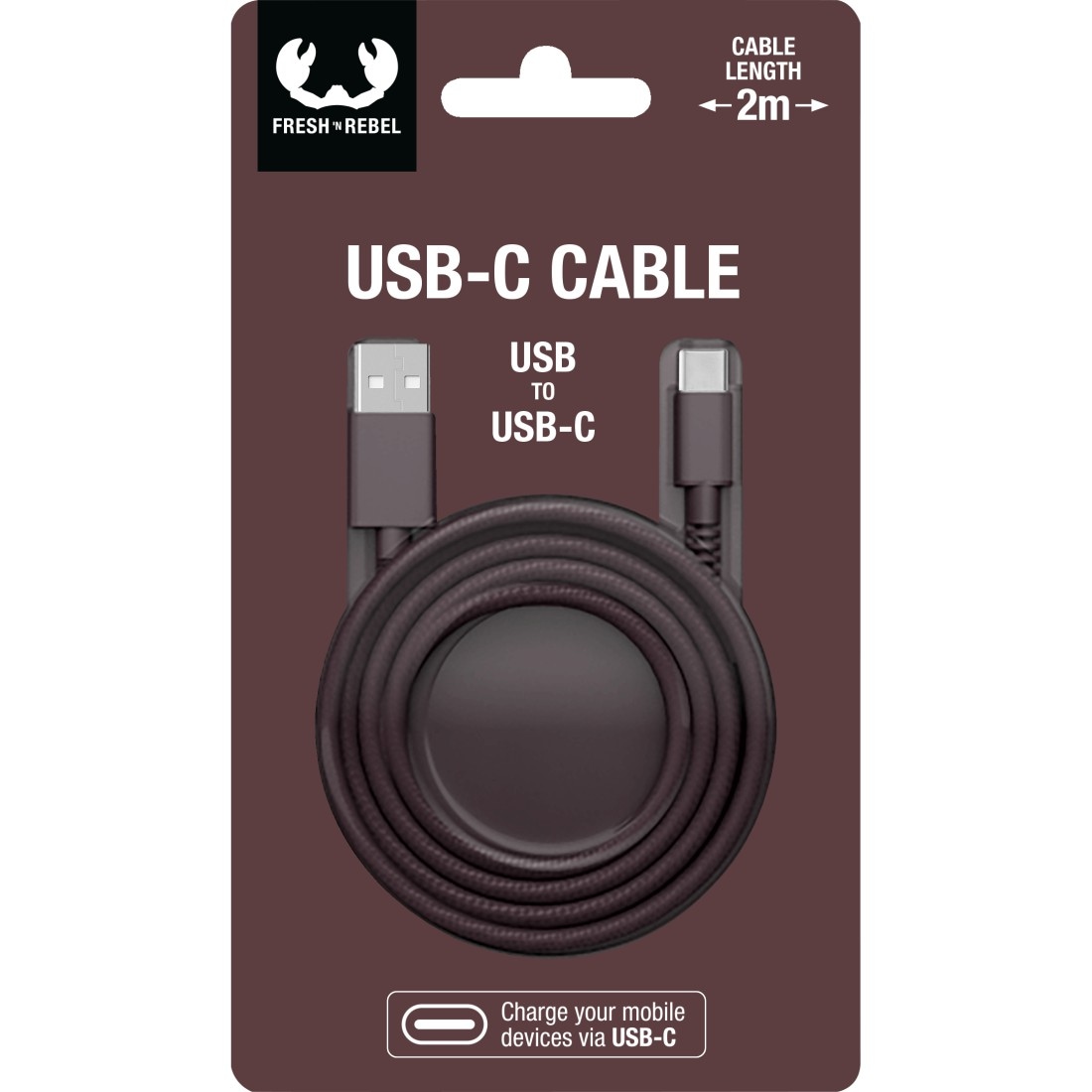 4. Bild von Fresh´n Rebel Smartphone-Kabel »USB - USB-C Kabel "Fabriq", 2m«, USB Typ C-USB Typ A, 200 cm