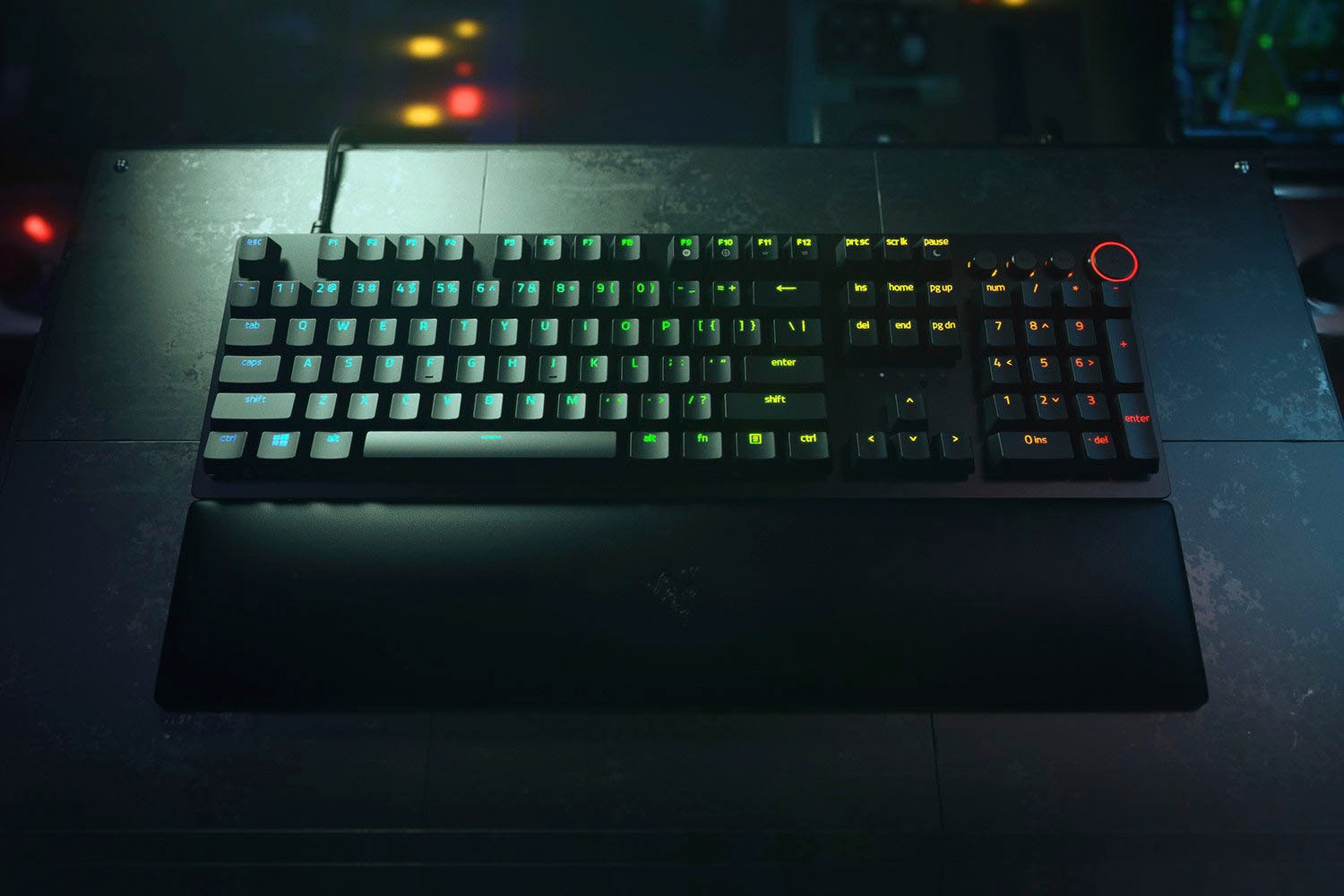 RAZER Tastatur »Huntsman V2 - Optical Sound Switch«, (Handgelenkauflage-Fn-Tasten)