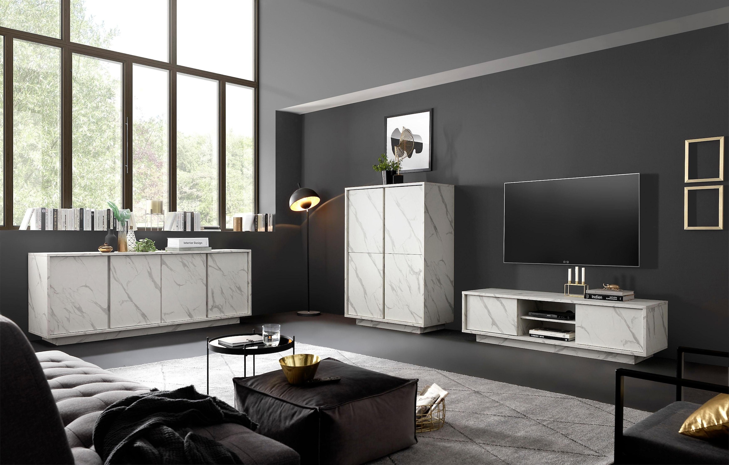 INOSIGN Sideboard »Carrara«, grifflos