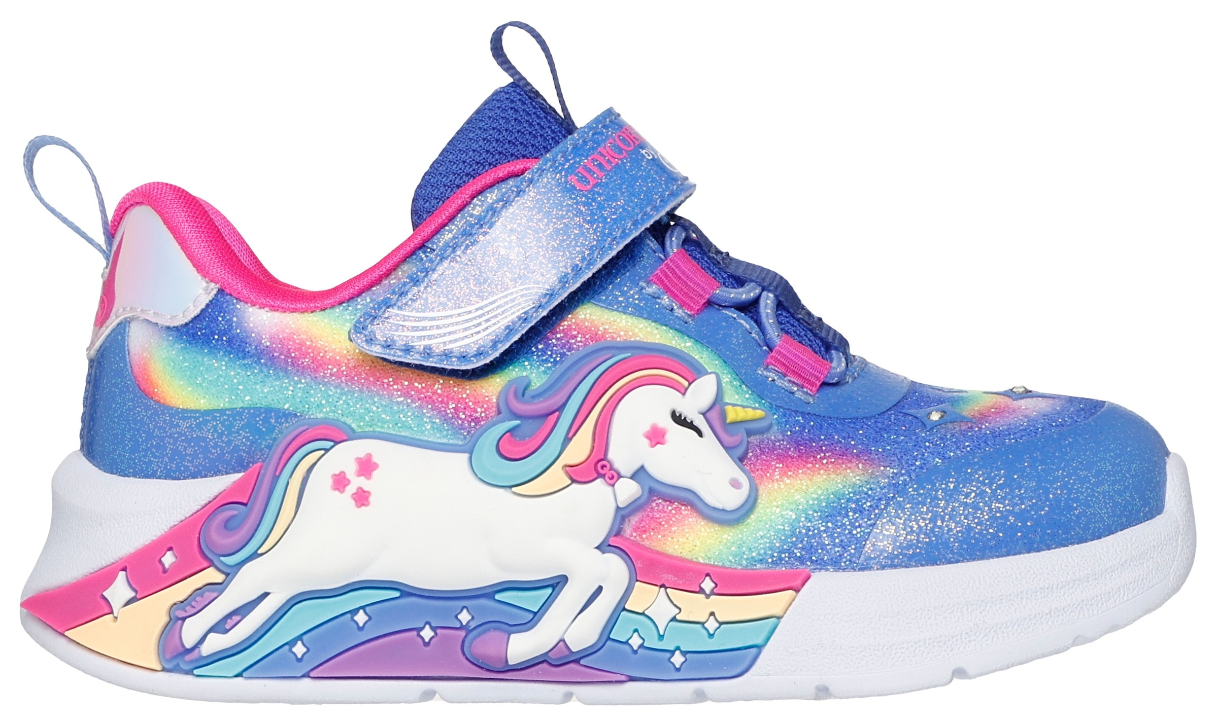 Skechers Sneaker »UNICORN CHASER«, Klettschuh mit blinkendem Einhorn, Größenschablone zum Download