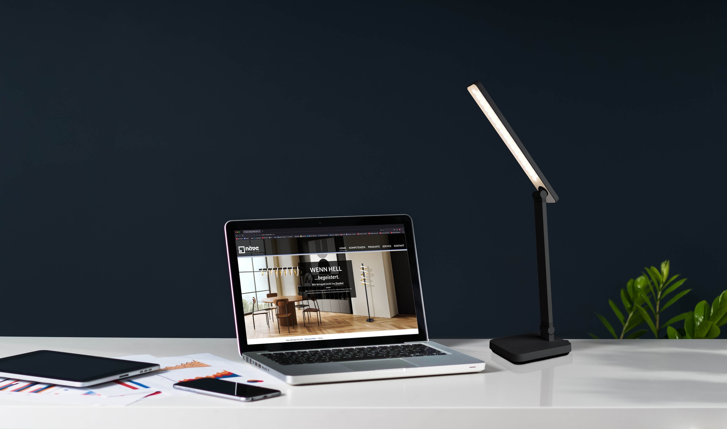 näve Tischleuchte »"MOVER" schwarz«, Leuchtmittel LED-Modul   LED fest inte günstig online kaufen