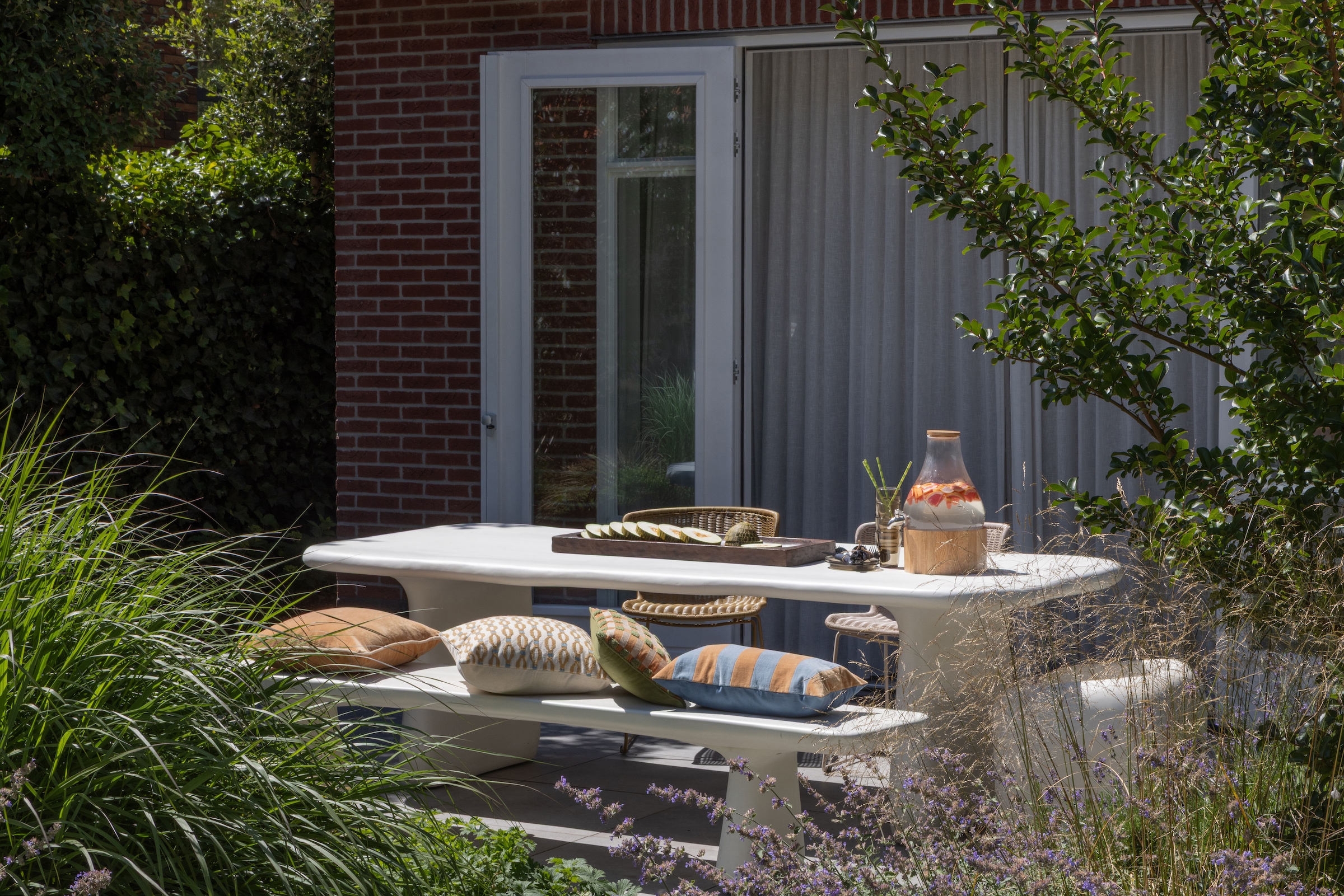 WOOOD Sitzbank »WOOOD LOGGIA TUINBANK 227X40 CM VEZELVERSTERKTE POLYMEER NATUREL« Loggia Essbank aus FRP