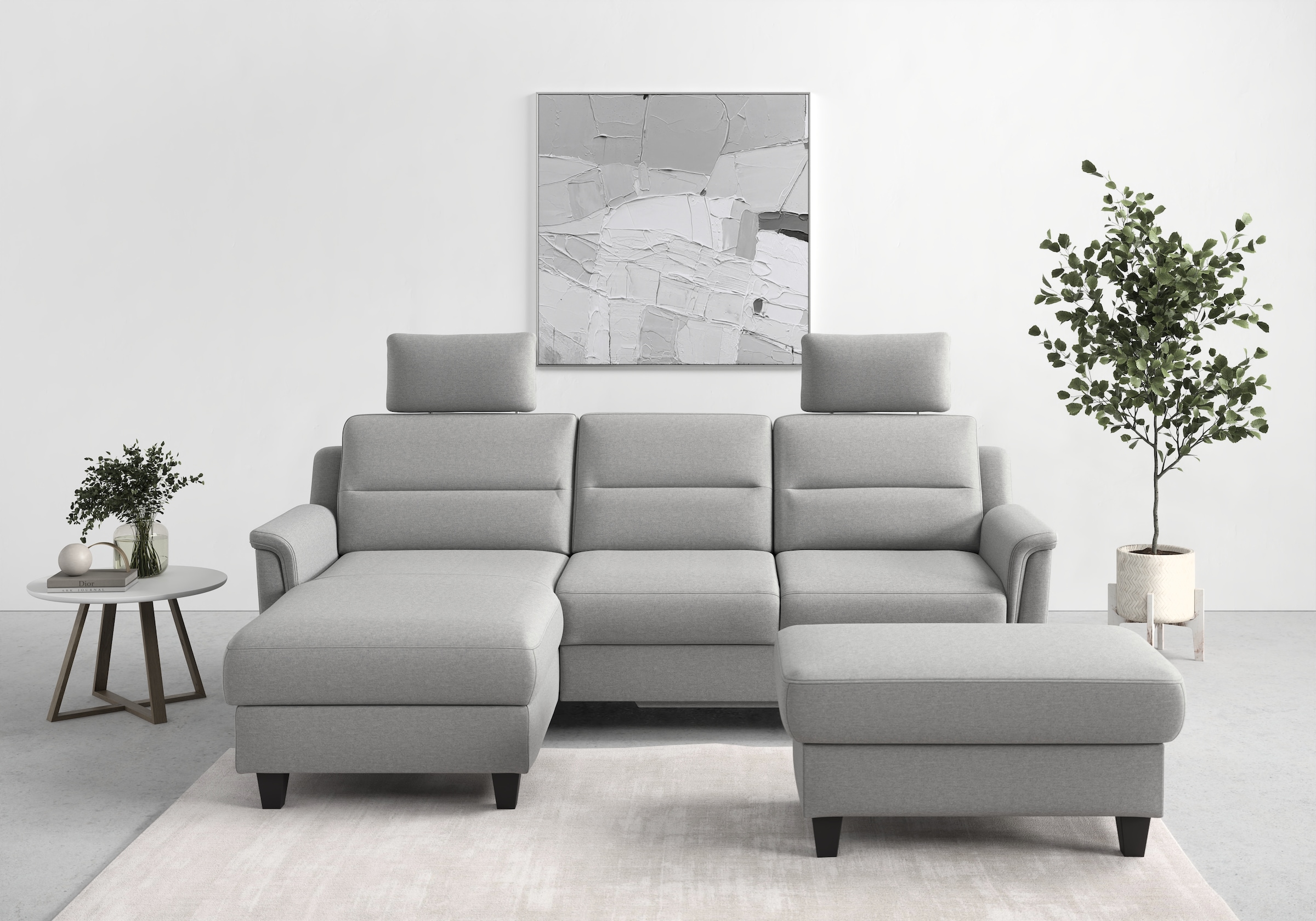 sit&more Ecksofa »Farö L-Form«, inklusive Federkern, wahlweise mit Bettfunk günstig online kaufen