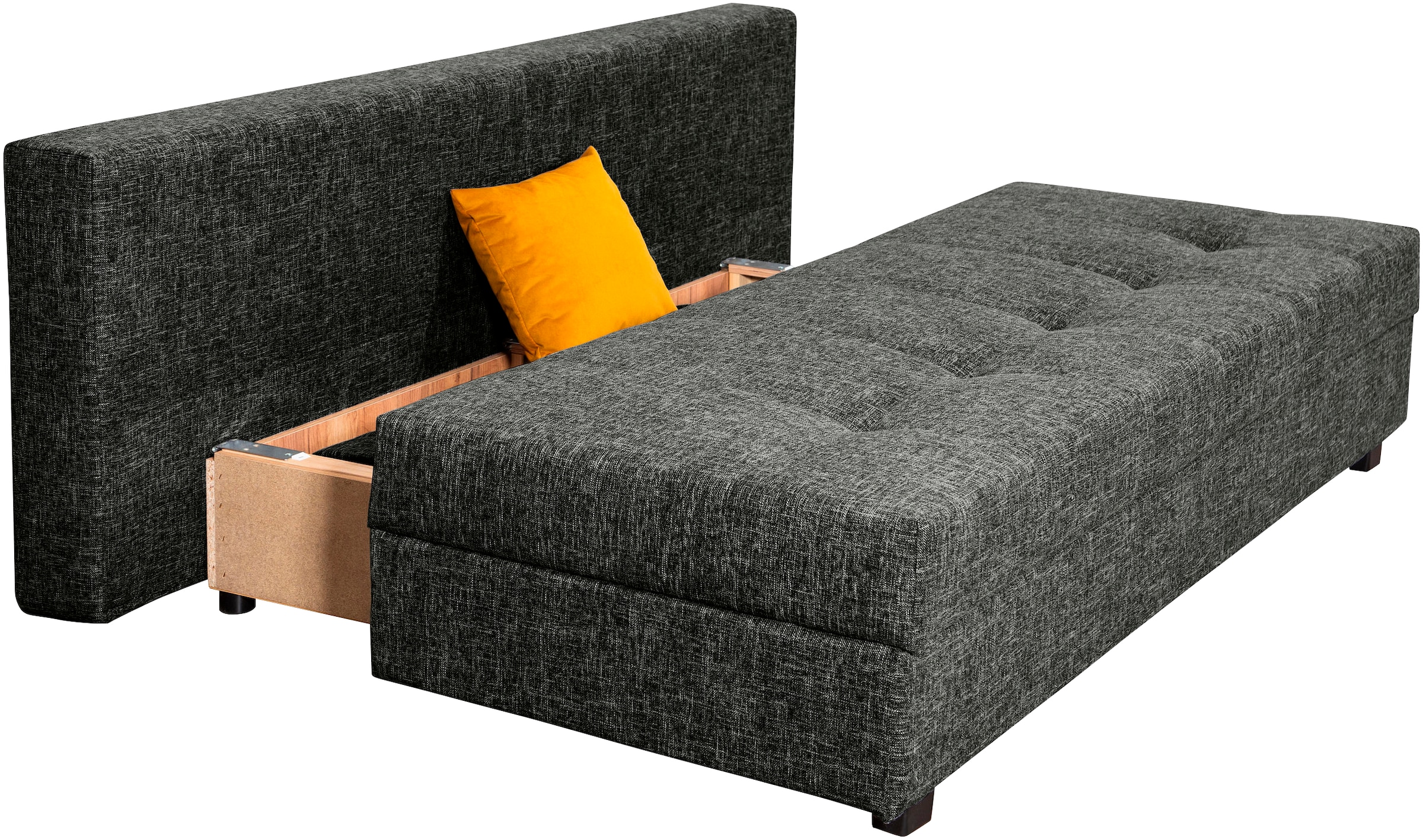 COLLECTION AB Schlafsofa »DARIA inklusive Schlafunktion und Bettkasten«, Schlafsofa,Bettfunktion,Bettkasten,inklusive Rückenkissen,Federkern