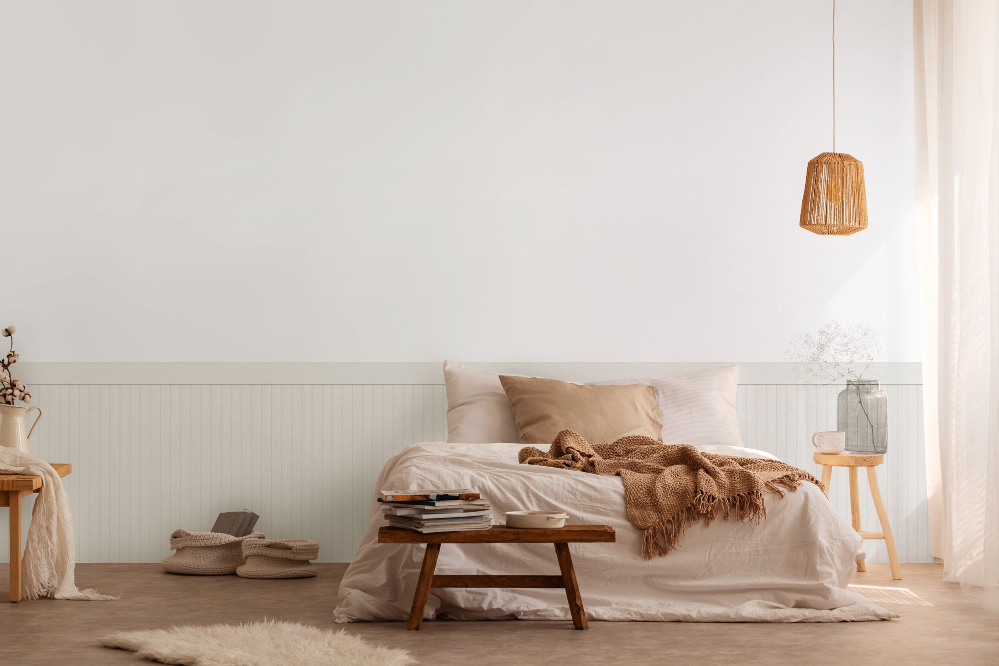 living walls Vliestapete »Wallpanel Tapete Wandpaneele Mustertapete Holzpaneele Natur«, matt