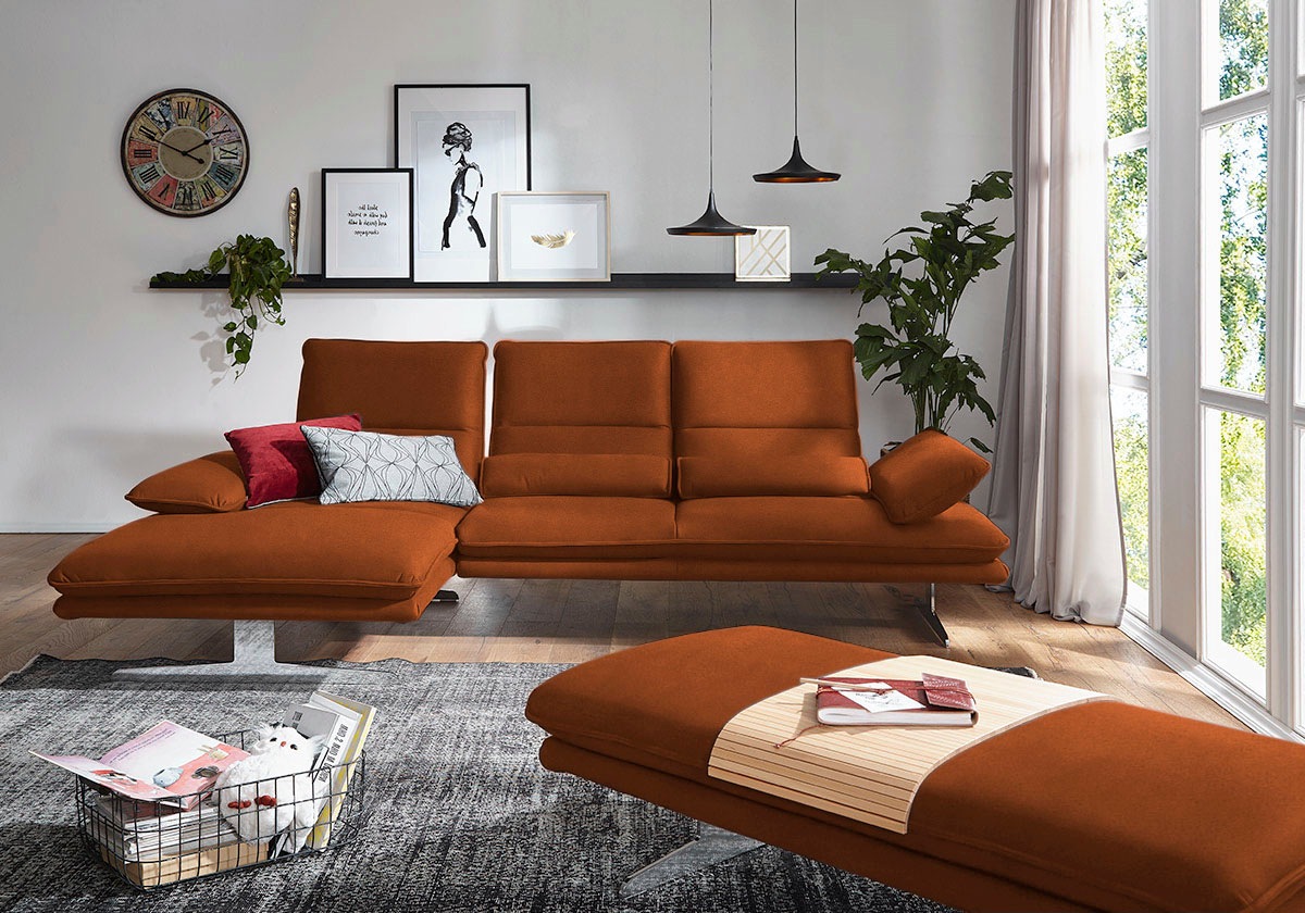 W.SCHILLIG Ecksofa »broadway, Designsofa mit tollem Sitzkomfort, L-Form«, S günstig online kaufen