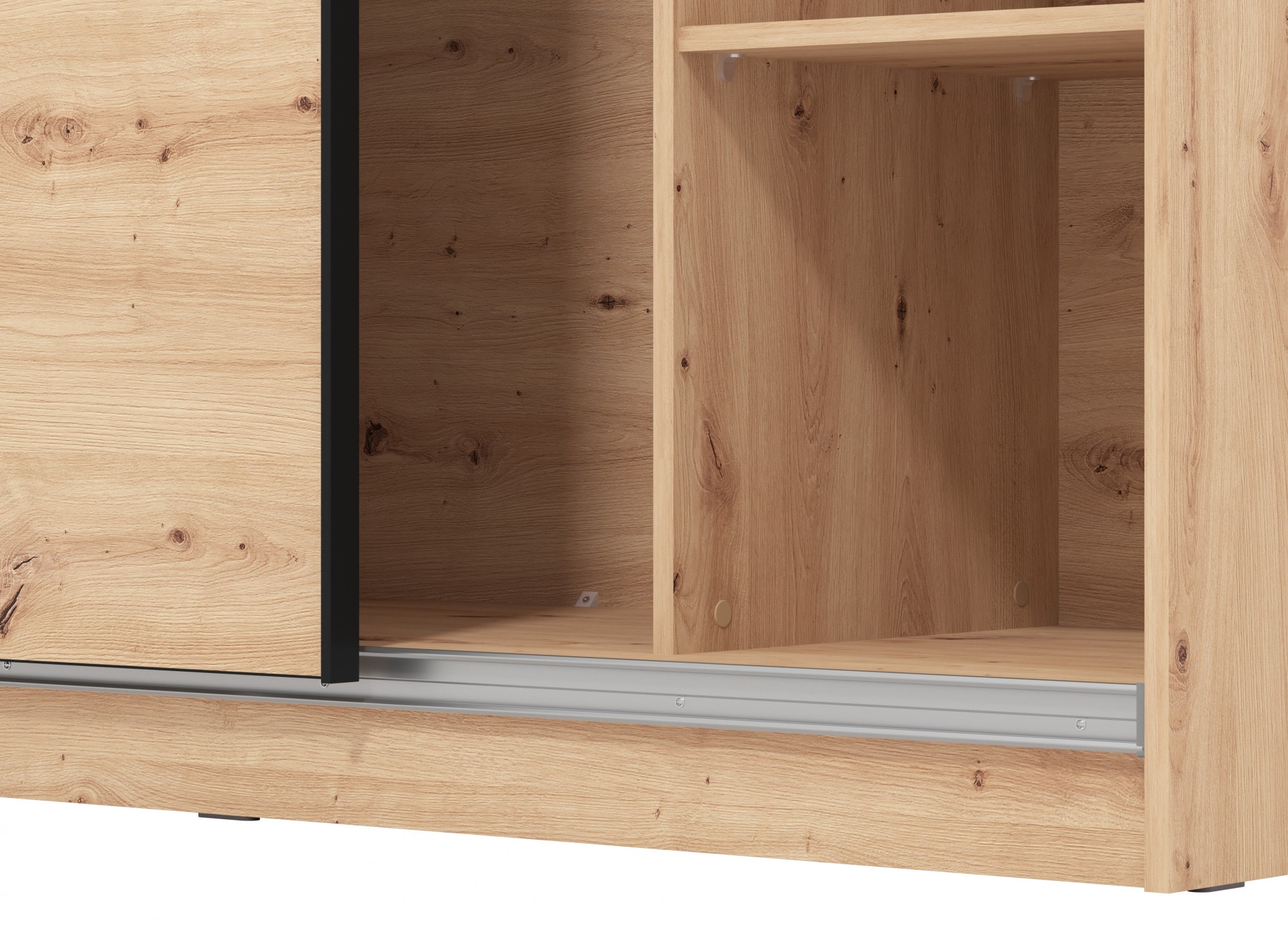 INOSIGN Schwebetürenschrank »Sierra klassischer Kleiderschrank Wäscheschrank 179 oder 217cm breit«, mit kompletter Inneneinteilung, FSC®-zertifizierter Holzwerkstoff