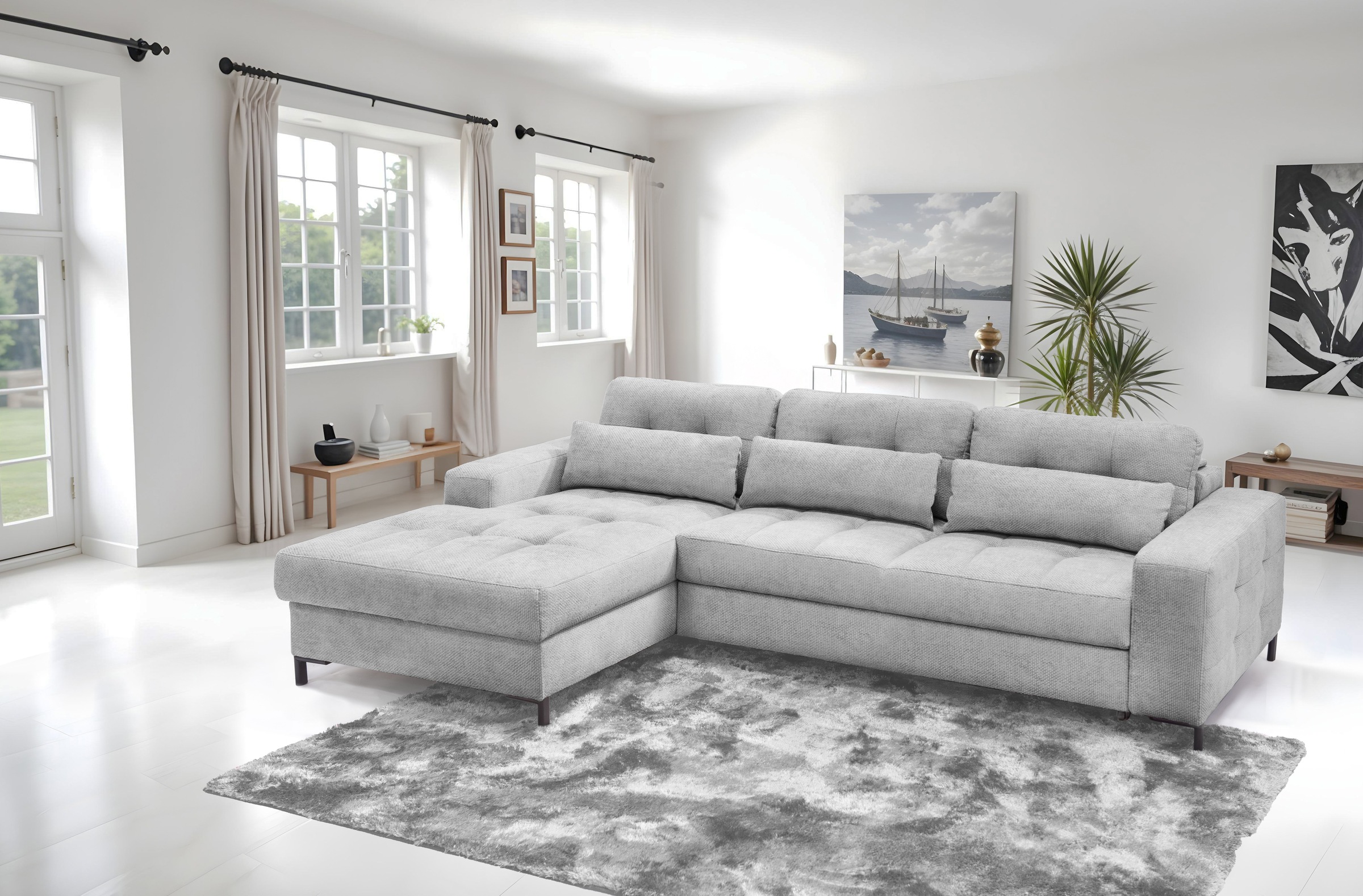 exxpo - sofa fashion Ecksofa »Bonito, mit Rücken- und Sitztiefenverstellung günstig online kaufen