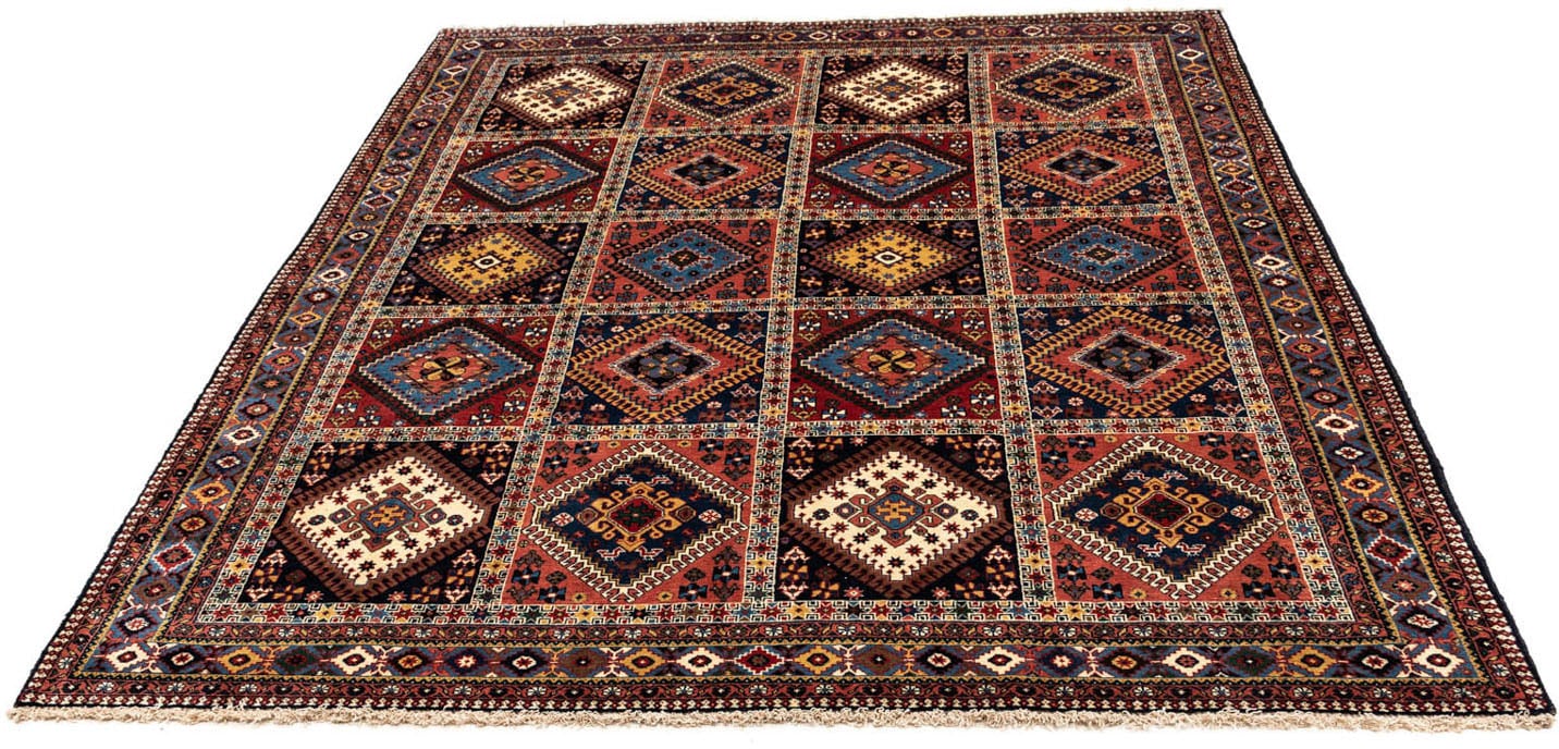 morgenland Wollteppich »Yalameh Medaillon Rosso chiaro 152 x 100 cm«, recht günstig online kaufen
