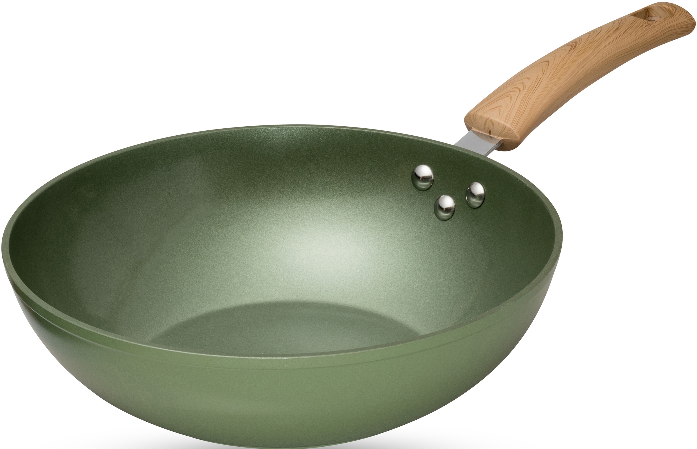 JUST VEGAN Wok »CeraVegan« Aluminium 1 Stk. tlg. Pflanzliche Keramikbeschic günstig online kaufen