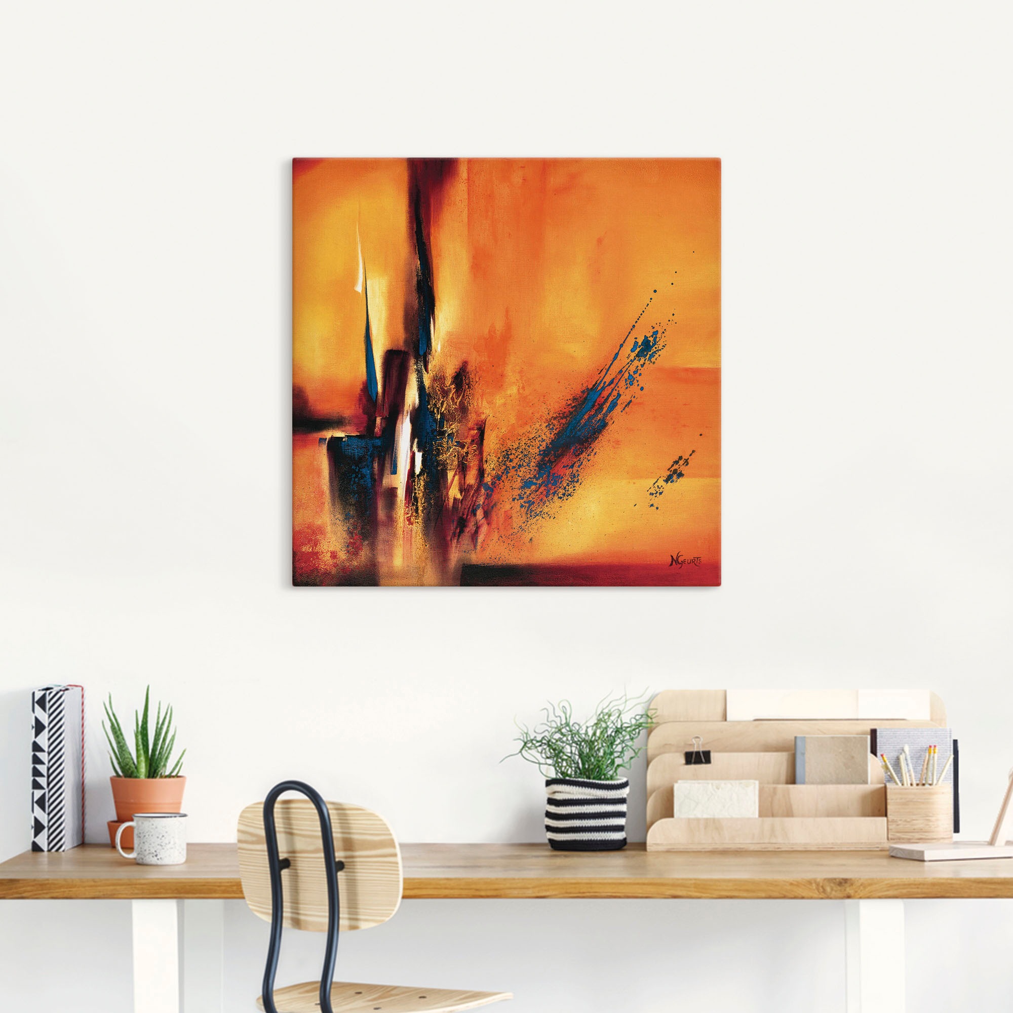 Artland Leinwandbild »Abstrakte Impressionen I« Gegenstandslos 1 Stk. tlg. günstig online kaufen