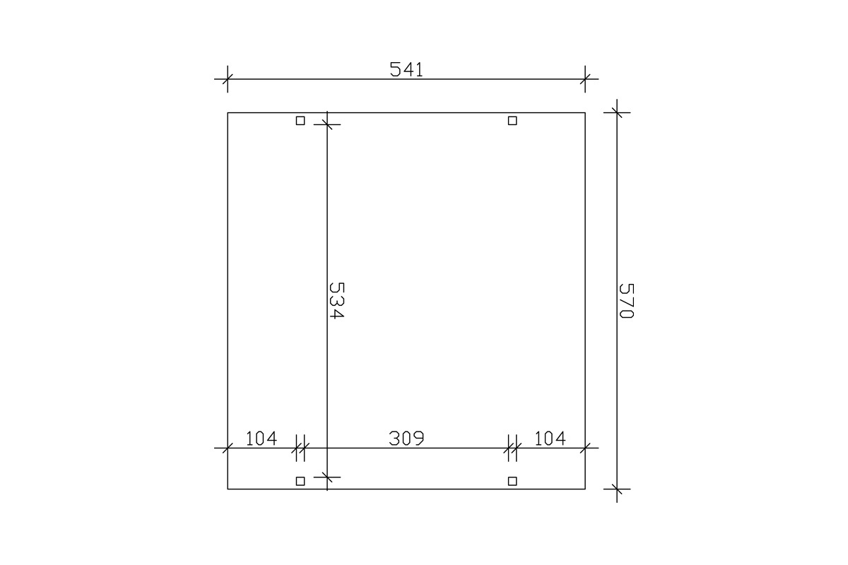 Skanholz Doppelcarport »Westerwald«, 534 cm, natur