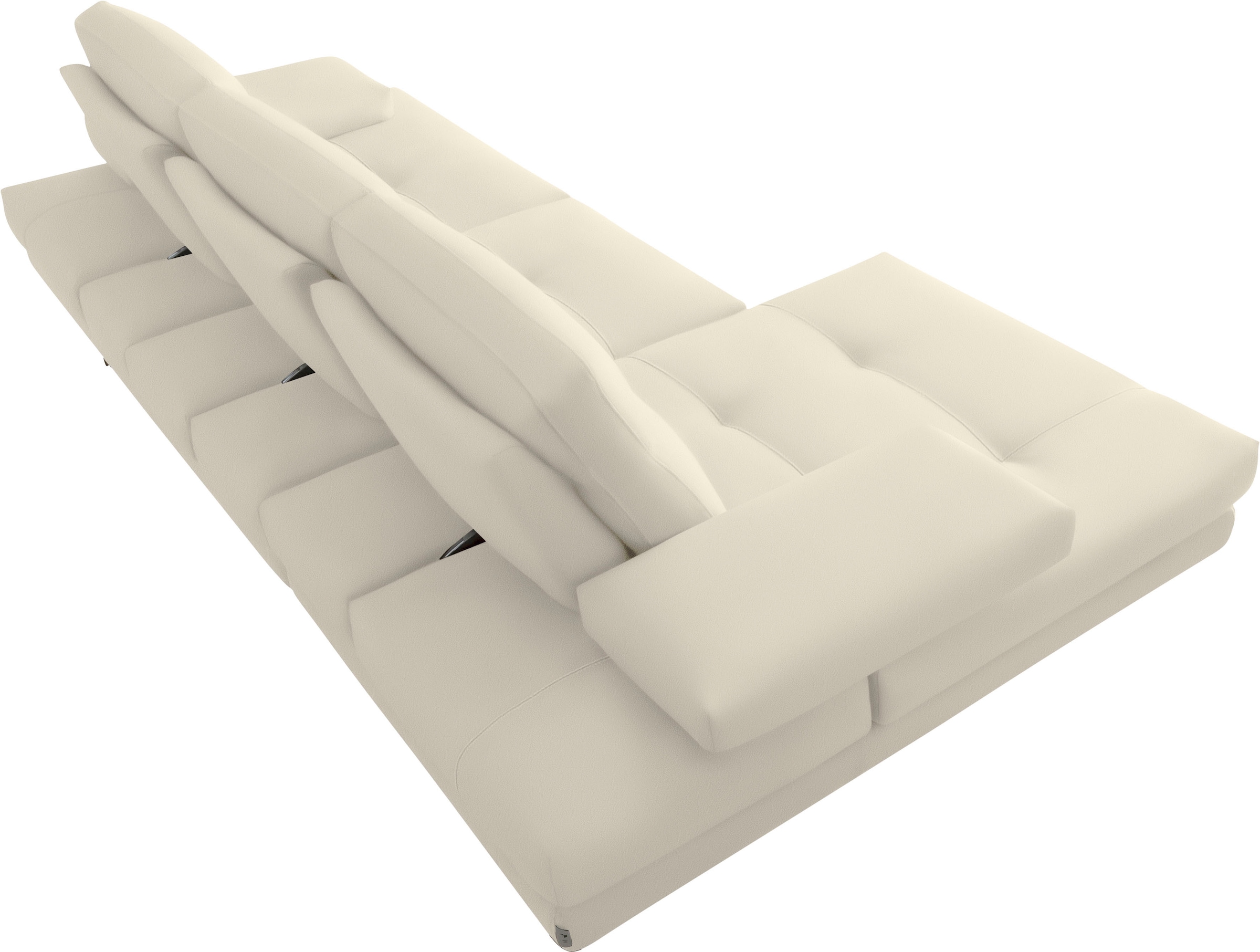 CALIA ITALIA Ecksofa »Toby Wing, L-Form, Designsofa mit sensationellem Sitzkomfort«, inklusive Sitztiefenverstellung, Füße in chrom glänzend
