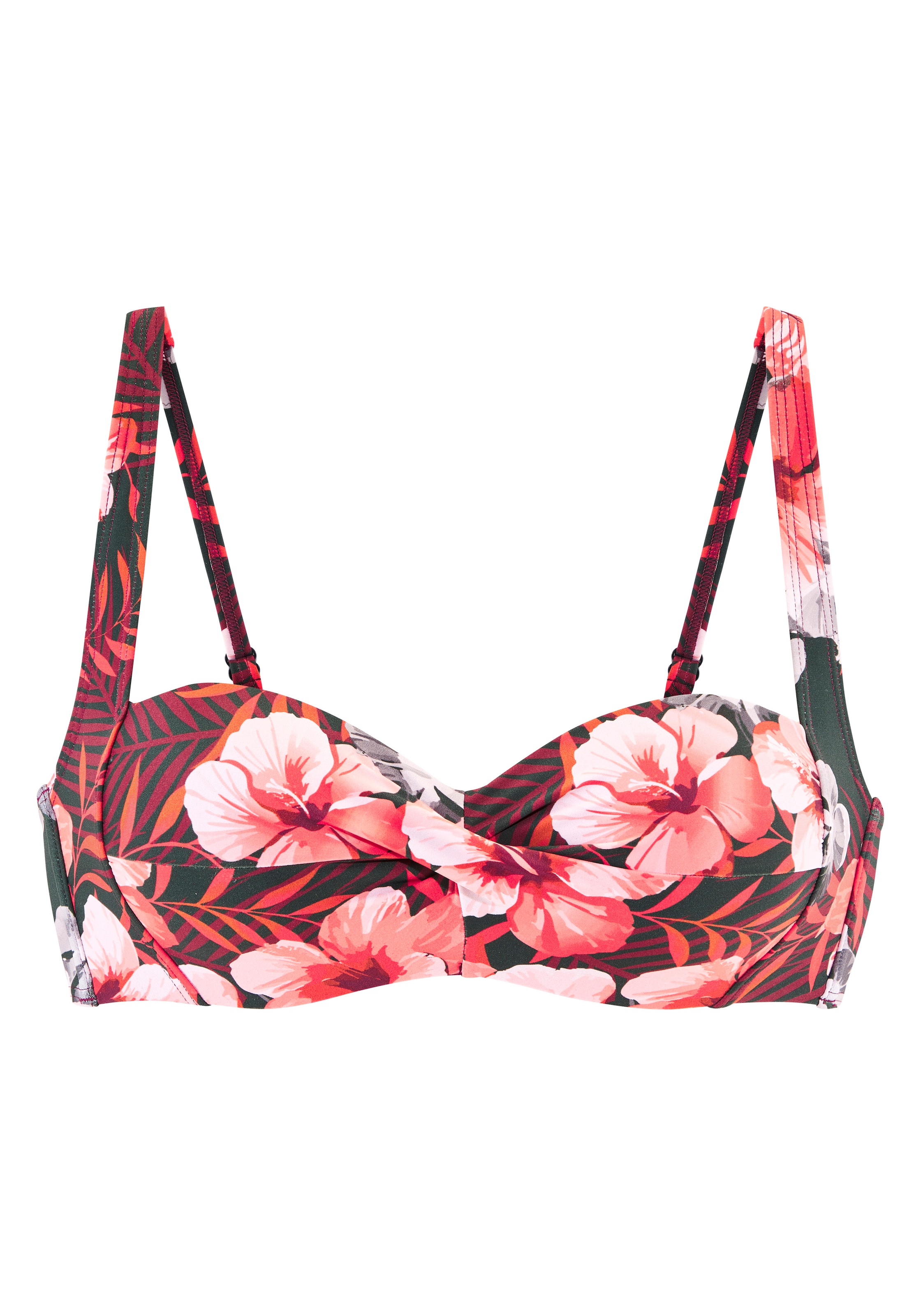 LASCANA Bügel-Bandeau-Bikini-Top »Loria« in  Wickeloptik, bis G-Cup