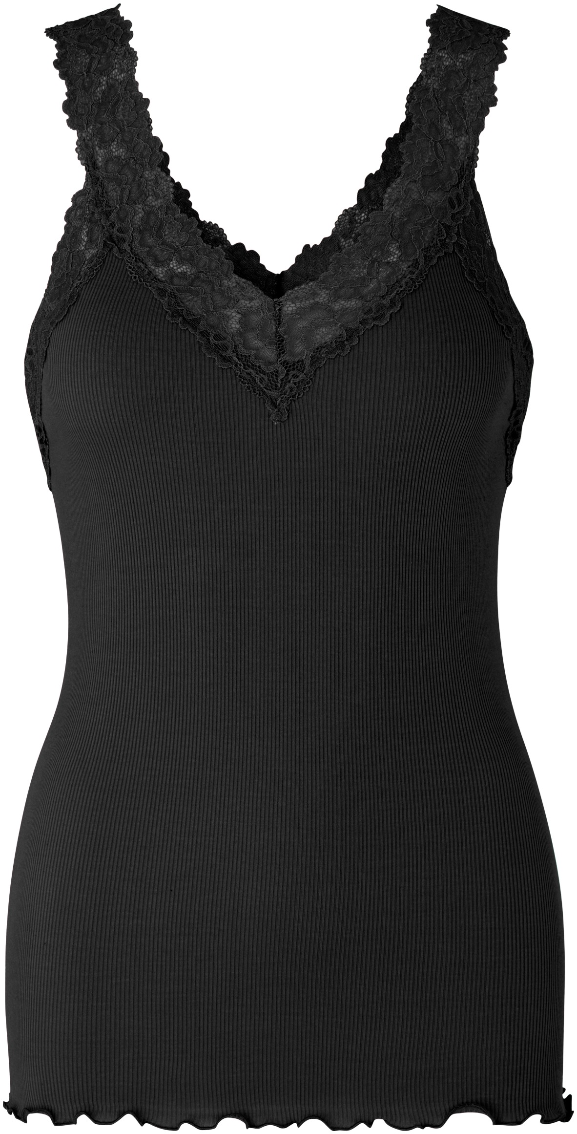 rosemunde Unterziehshirt »Bernardine Organic Cotton Top« Vintage-Spitzenbesatz am V-Ausschnitt, breite Träger, feminin