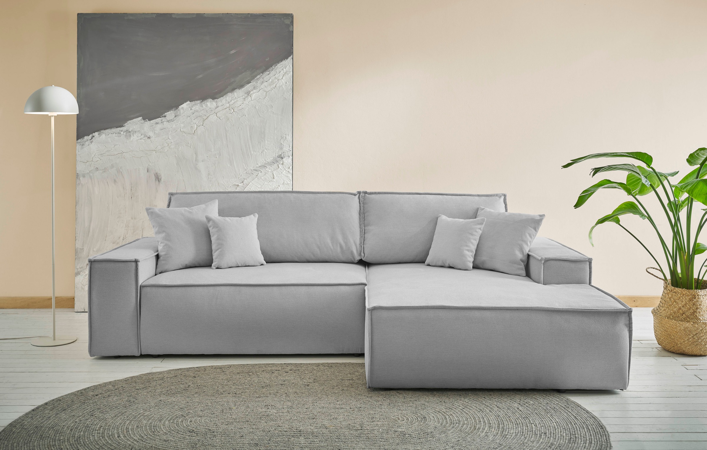 OTTO home Ecksofa »FINNLEY Schlafsofa 267 cm, L-Form mit Schlaffunktion & B günstig online kaufen