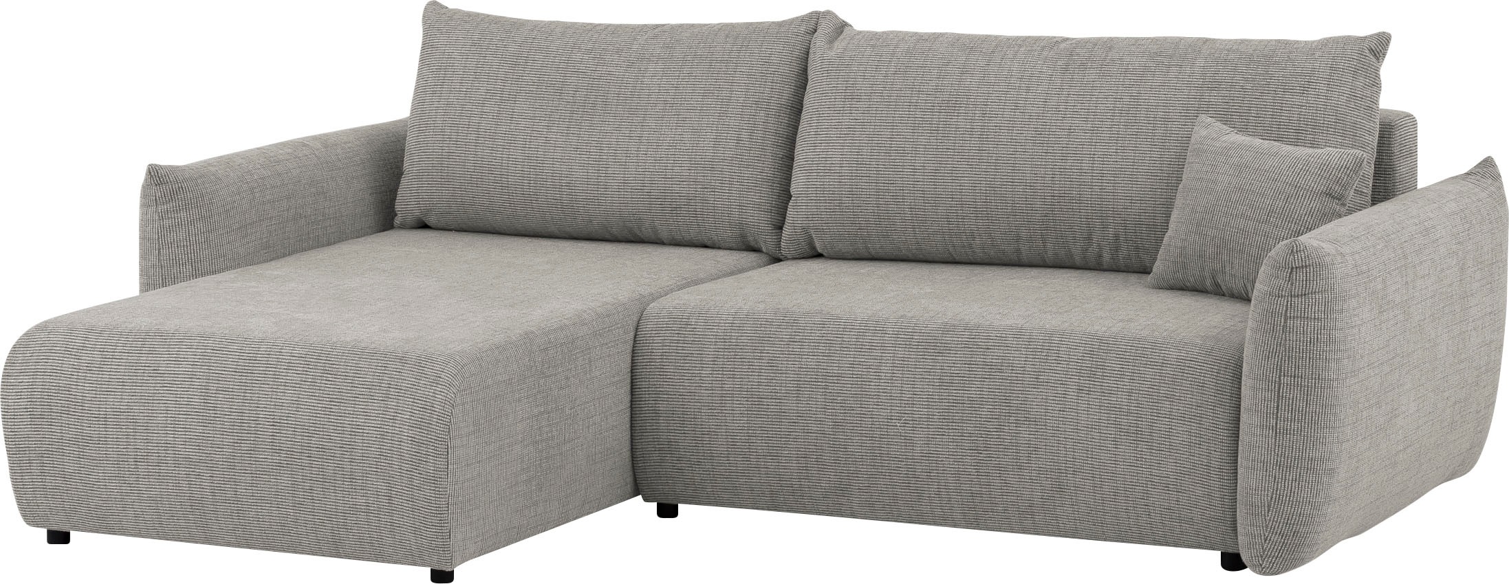 INOSIGN Ecksofa »MAVAS Schlafsofa mit Bettkasten, L-Form,«, ca.257/127cm (Liegefläche 212/145 cm), Cord, Chenille, Struktur
