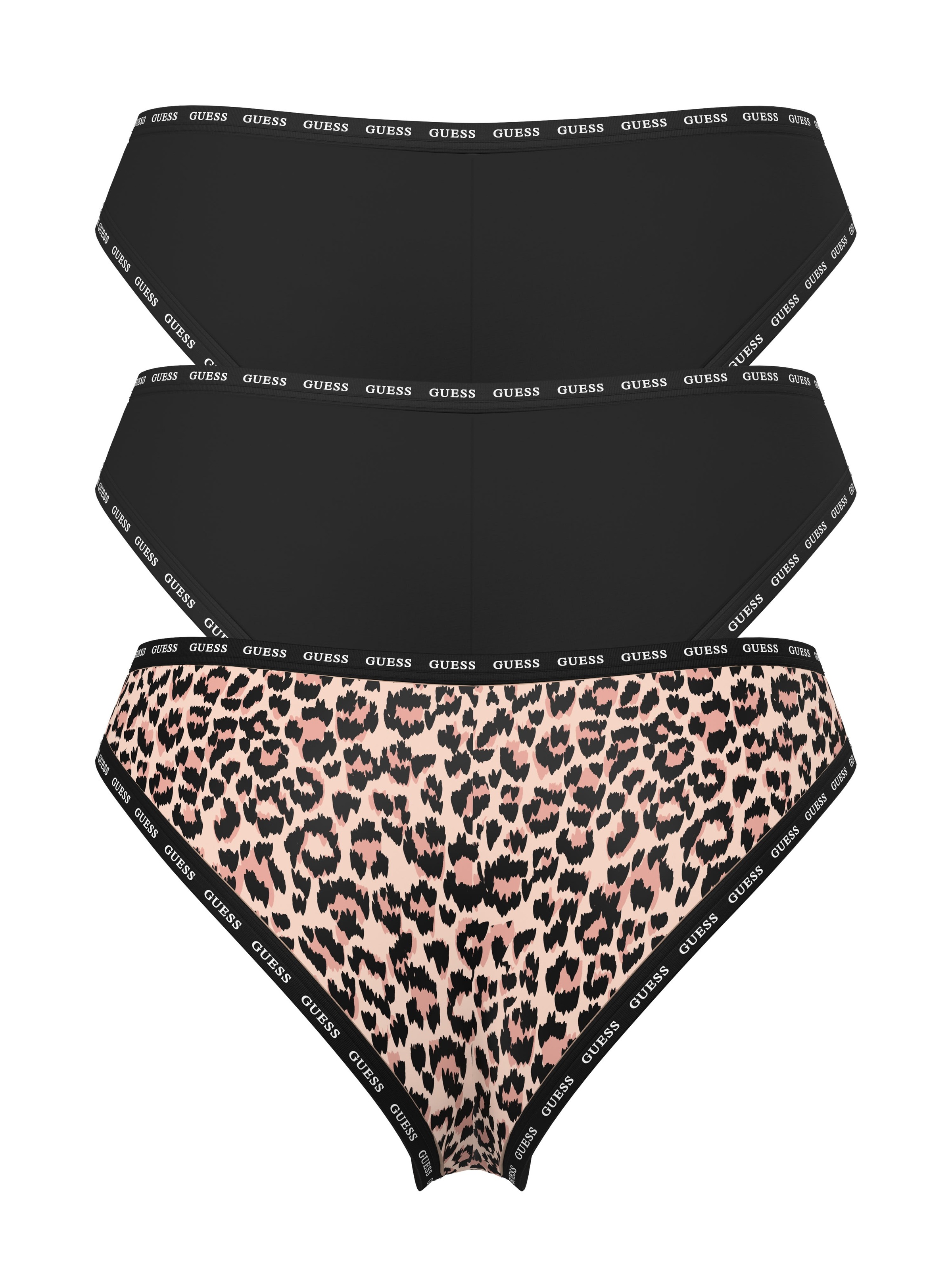 Guess Brasilslip »3 PACK PRINTED BASIC BRAZILIAN« Packung, 3 Stk. mit Logo-Details