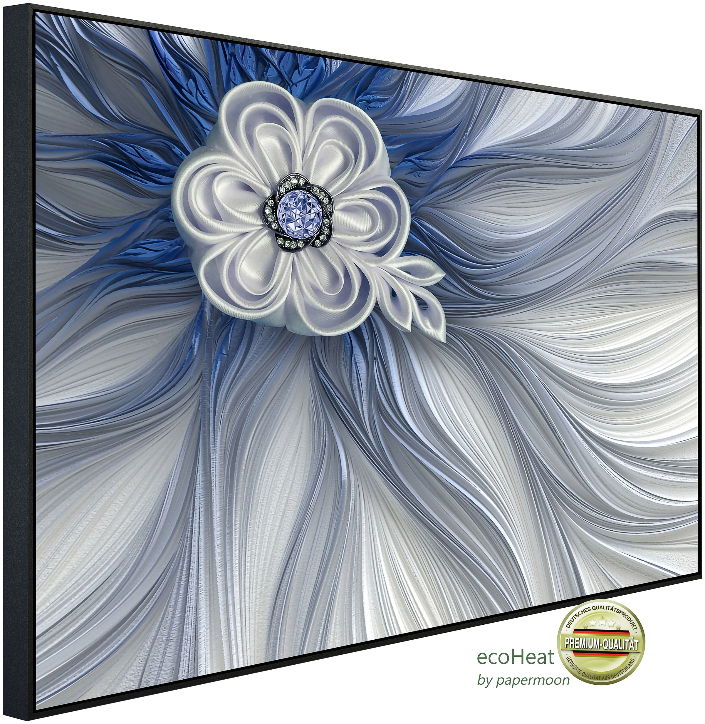 Papermoon Infrarotheizung »Blume Weiß Blau«, sehr angenehme Strahlungswärme günstig online kaufen