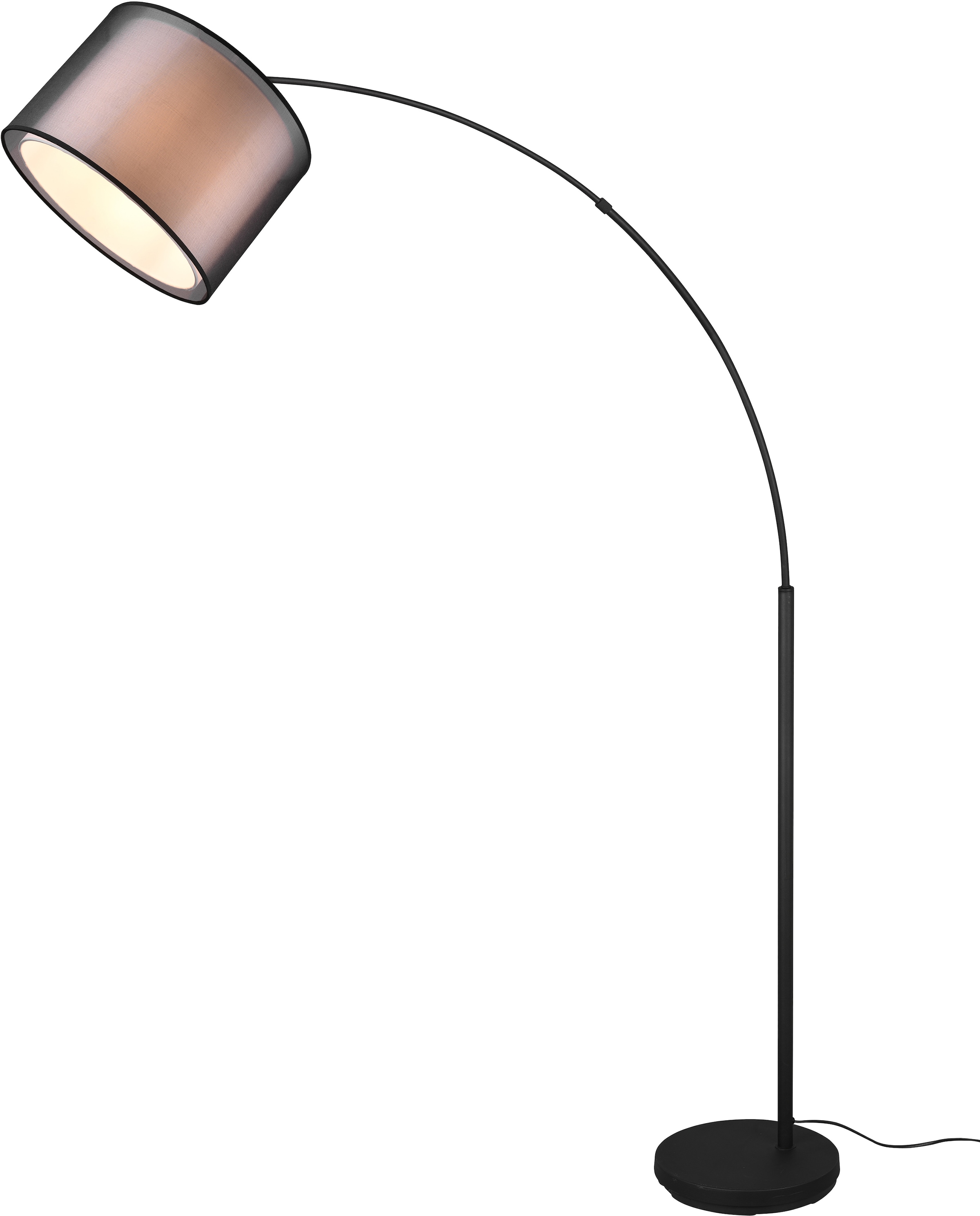 »Liotta«, flammig-flammig, Style bestellen Fußschalter, of Stehlampe transparenter mit Organza-Schirm Doppelschirm 1 Textil, online Places