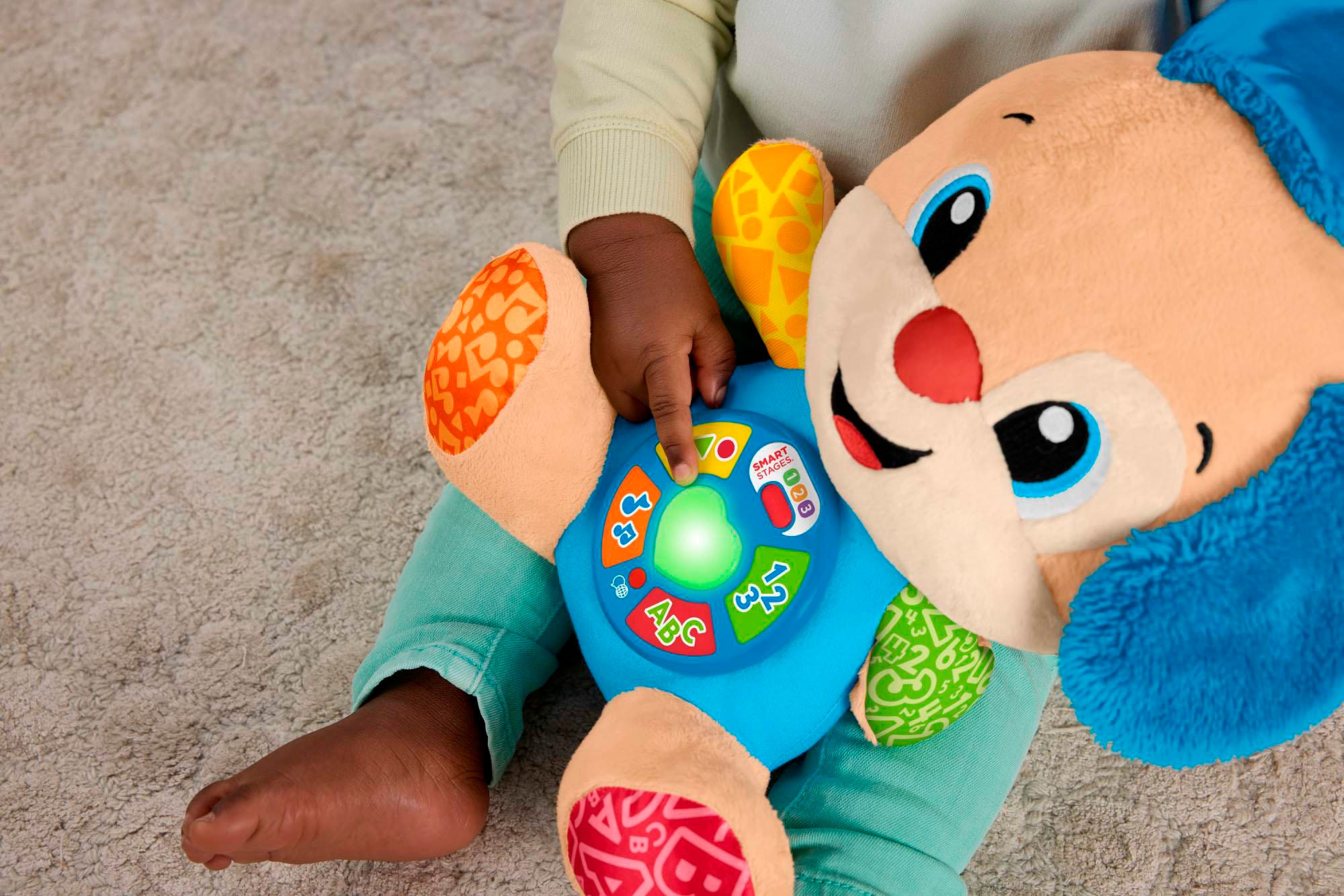 Fisher-Price® Kuscheltier »Lernspaß Hündchen (D, F, E, I, DU)«, mit Licht- und Soundeffekten