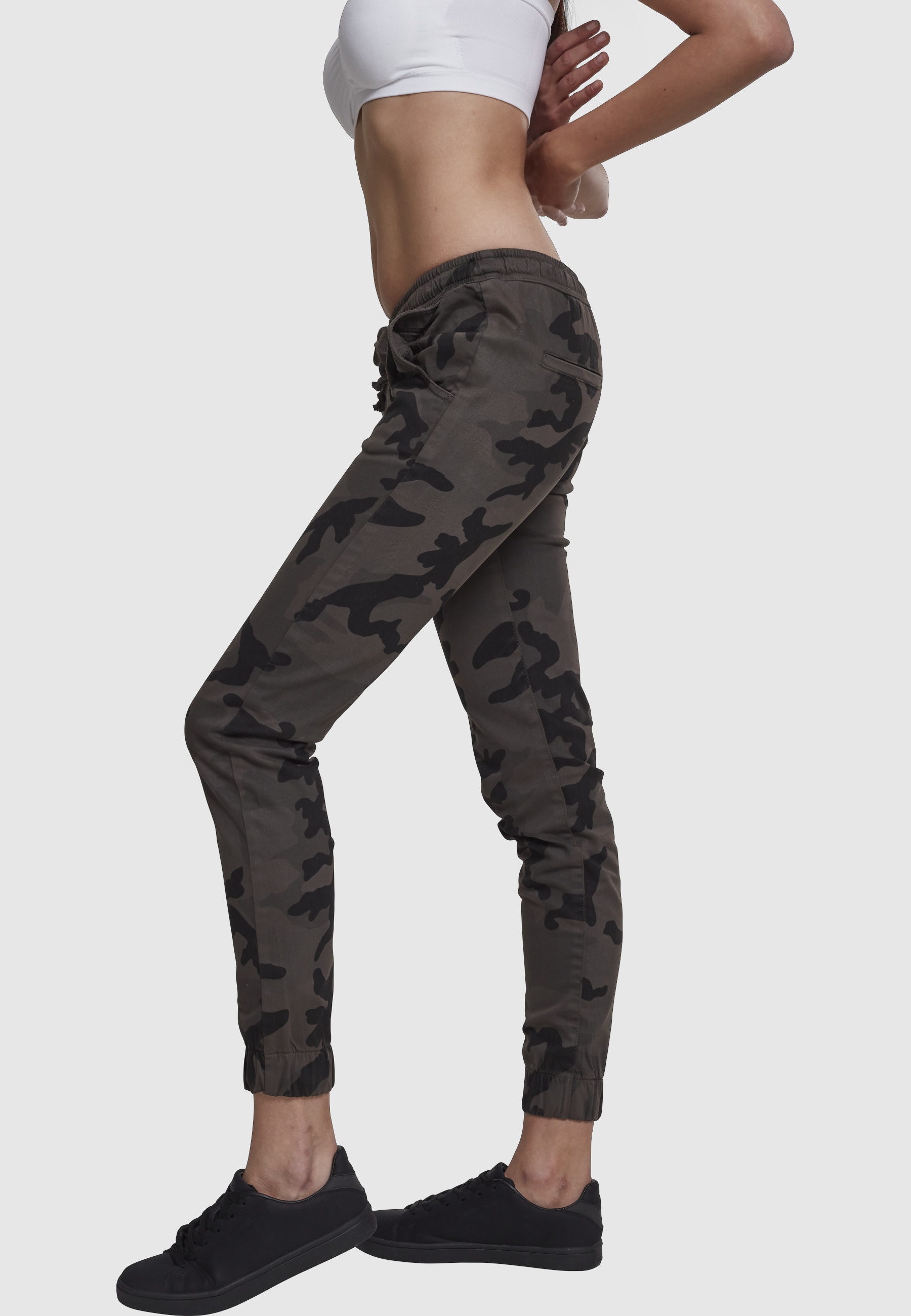 URBAN CLASSICS Cargohose »Urban Classics Damen Ladies Camo Jogging Pants«