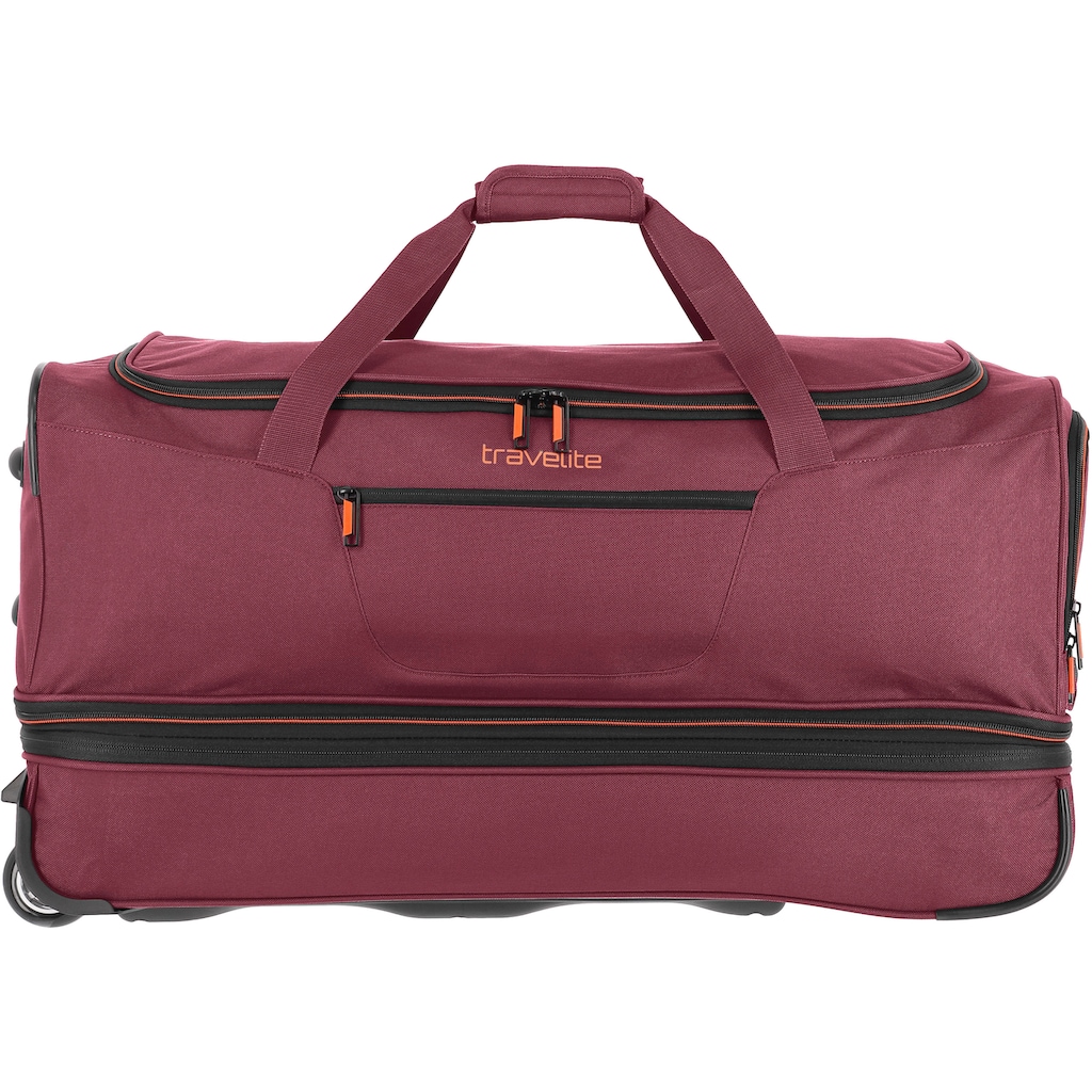 travelite Reisetasche »Basics, 70 cm, bordeaux«, Duffle Bag Reisegepäck Sporttasche Reisebag mit Trolleyfunktion