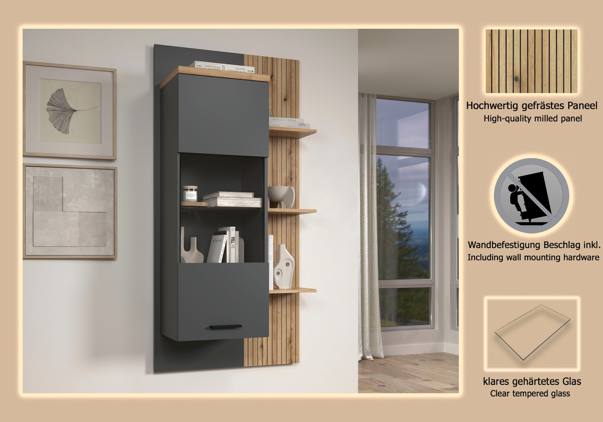 Home affaire Hängevitrine »Bajo« 1 Stk. tlg.