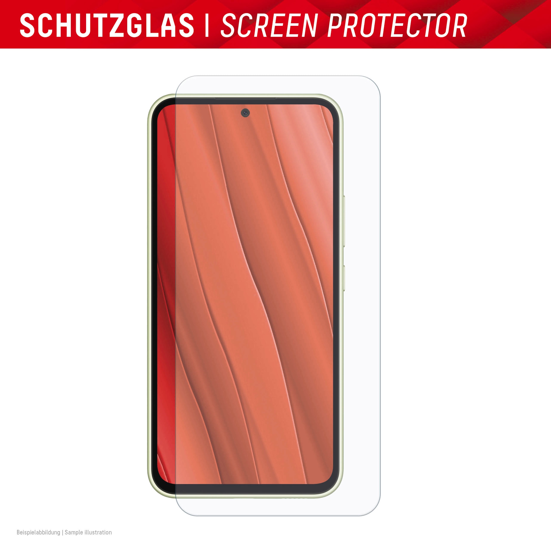 3. Bild von Displex Displayschutzglas »Real Glass + Case«, für Samsung Galaxy A55 5G, (1 St.), Bildschirmschutz, Displayschutzfolie,Einfach anbringen,kratz-&stoßfest