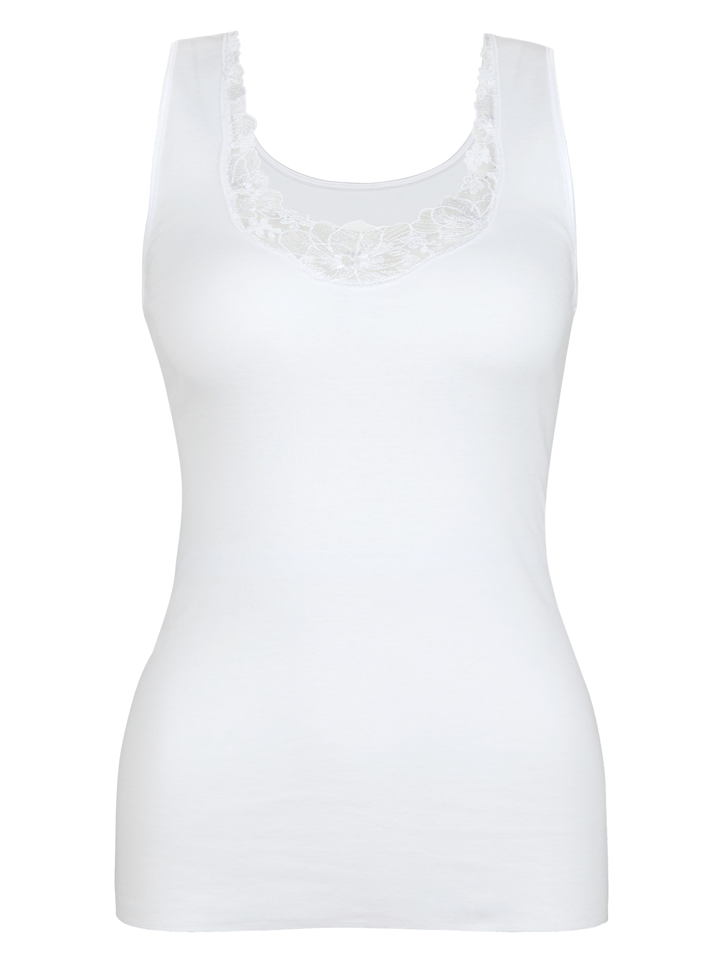 CALIDA Unterhemd »Cotton Desire«, mit eleganter Spitzenverzierung
