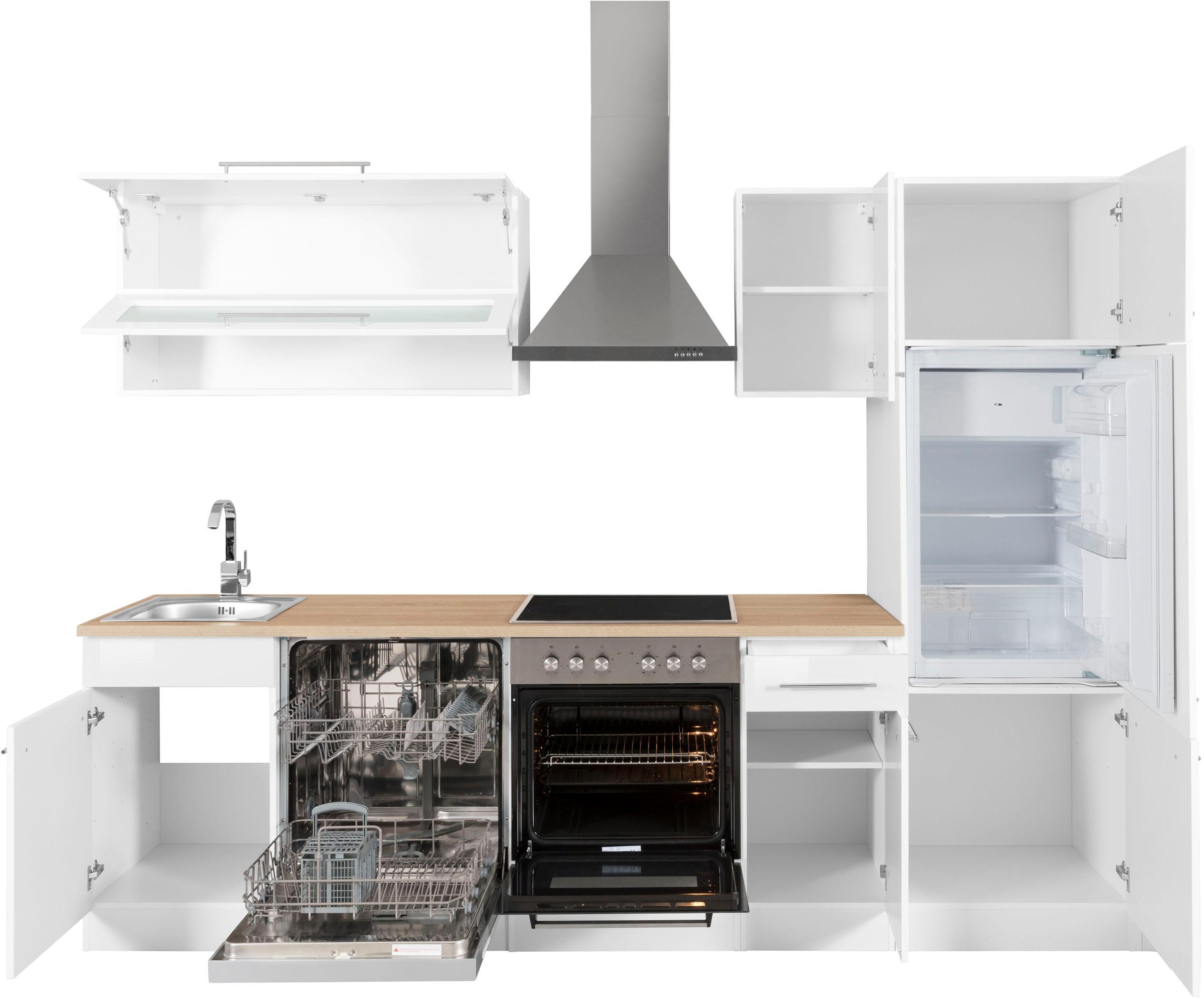 KOCHSTATION Küchenzeile »KS-Eton«, mit E-Geräten, Breite 270 cm