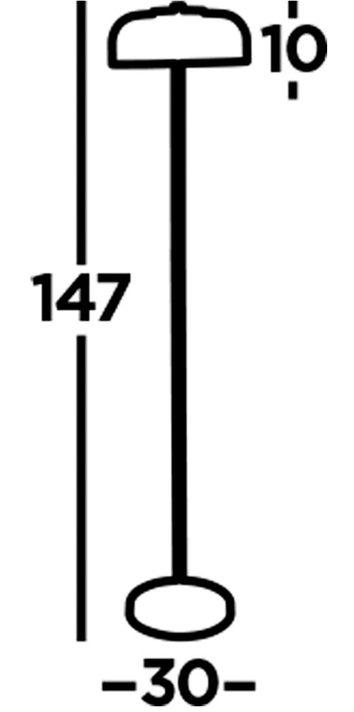 Searchlight Stehlampe »Frisbee Floor Lamp - Black Metal & Smoked Glass« LED-Modul 1 Stk. Warmweiß