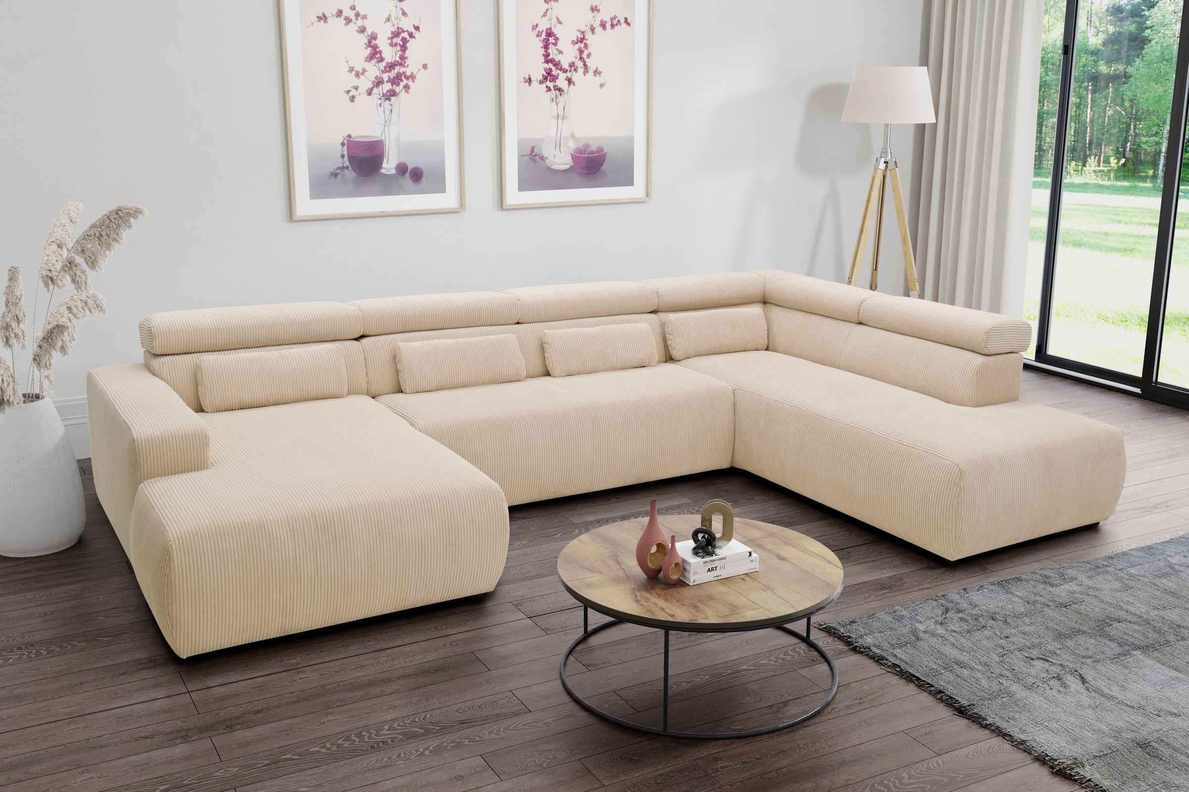 DOMO collection Wohnlandschaft "Brandon, belastbar bis 140kg/ Sitz, B/T: 35 günstig online kaufen