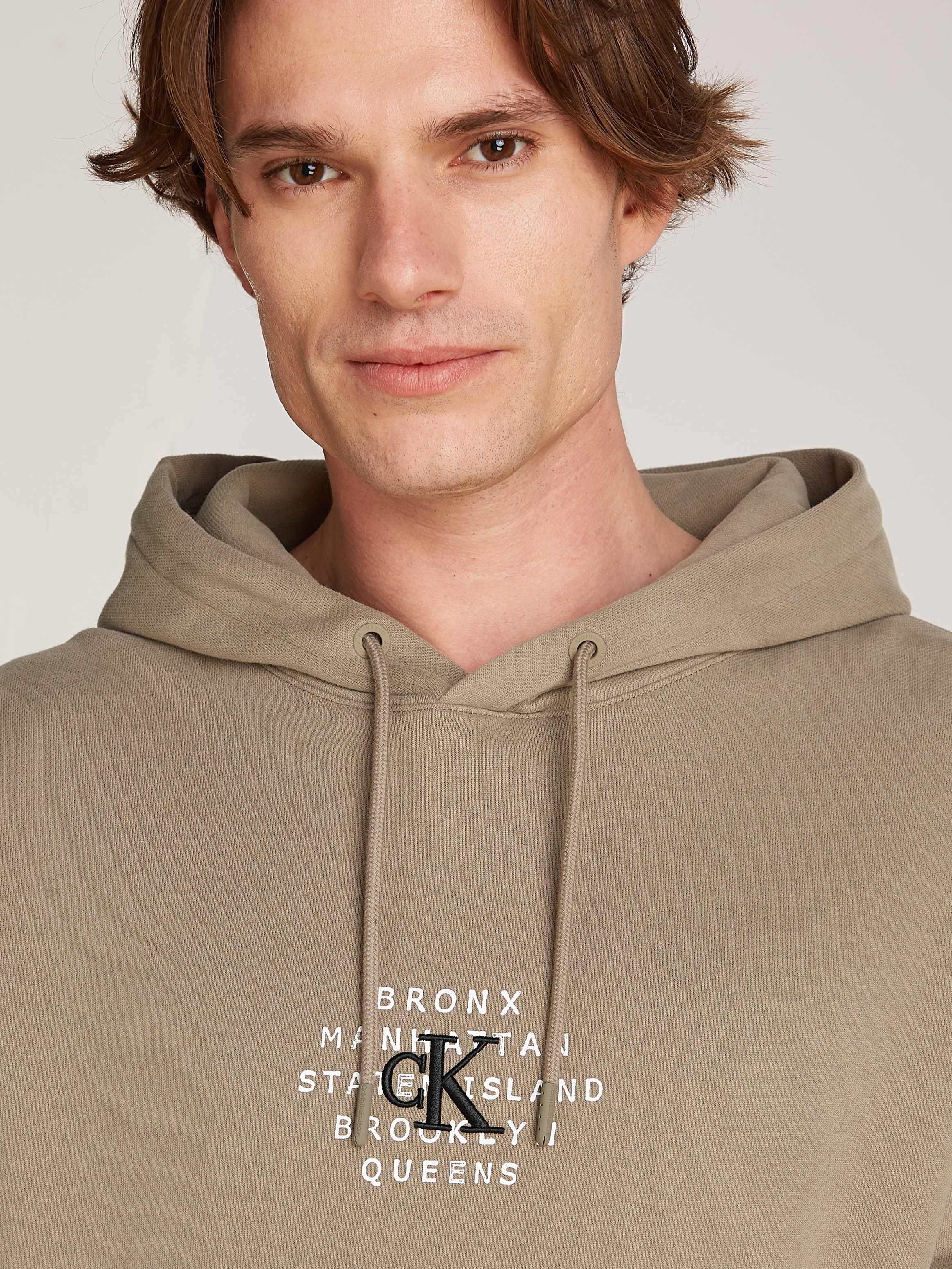 Calvin Klein Jeans Sweatshirt »NYC STAMP GRAPHIC HOODIE«, mit Logostickerei