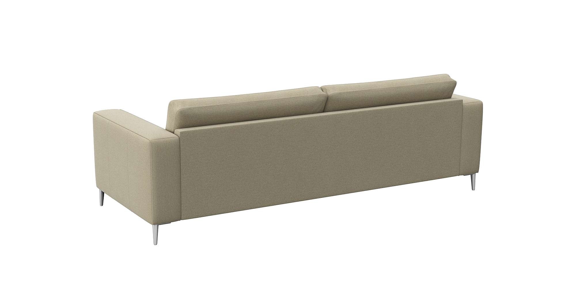 FLEXLUX 3-Sitzer »Fiore, super Sitzkomfort durch Kaltschaum im Sitz«, breite Armlehnen, Füße Alu