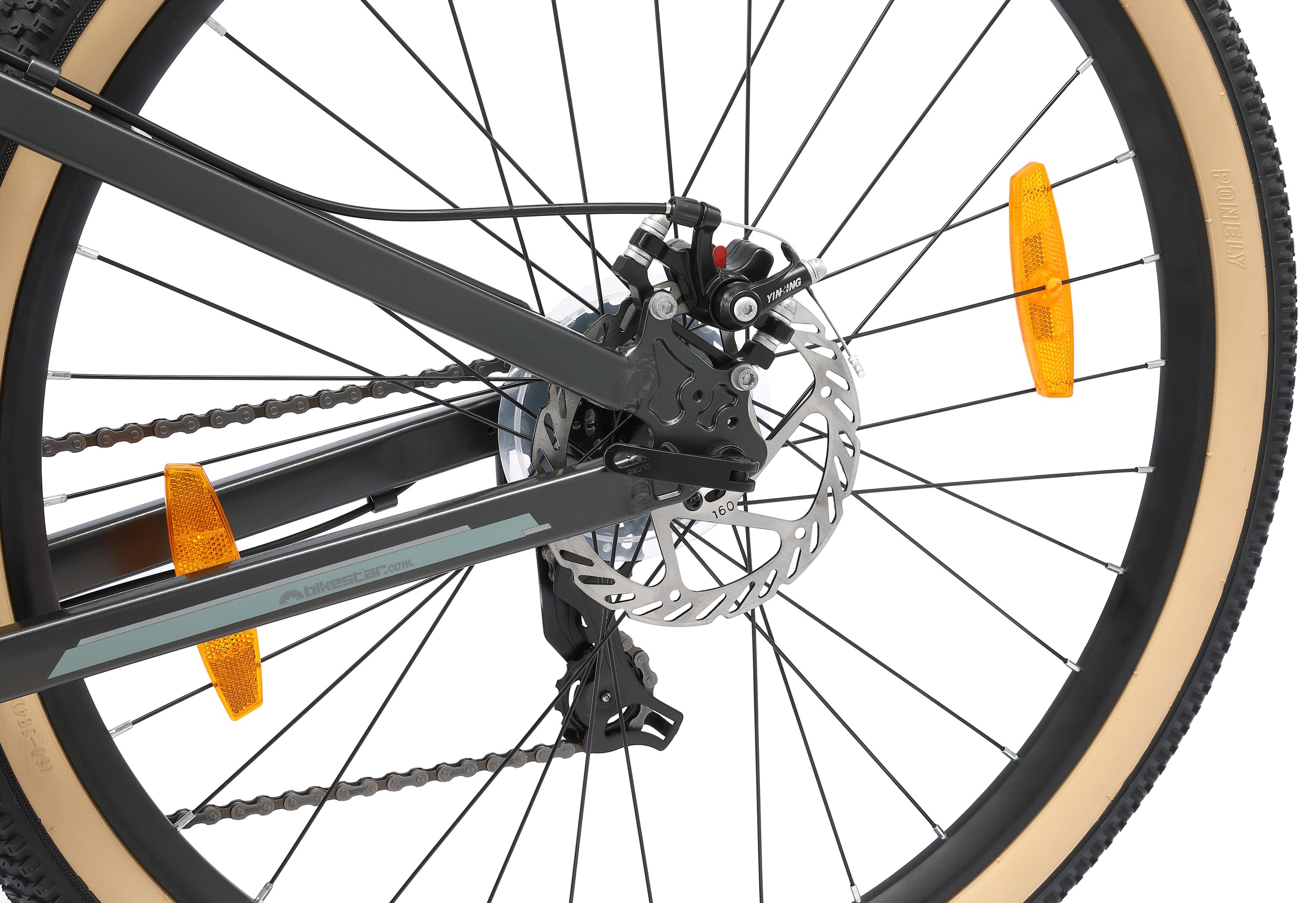 Bikestar Mountainbike 21 Gang Shimano RD-TY300 Schaltwerk Kettenschaltung für Damen und Herren, Kettenschaltung