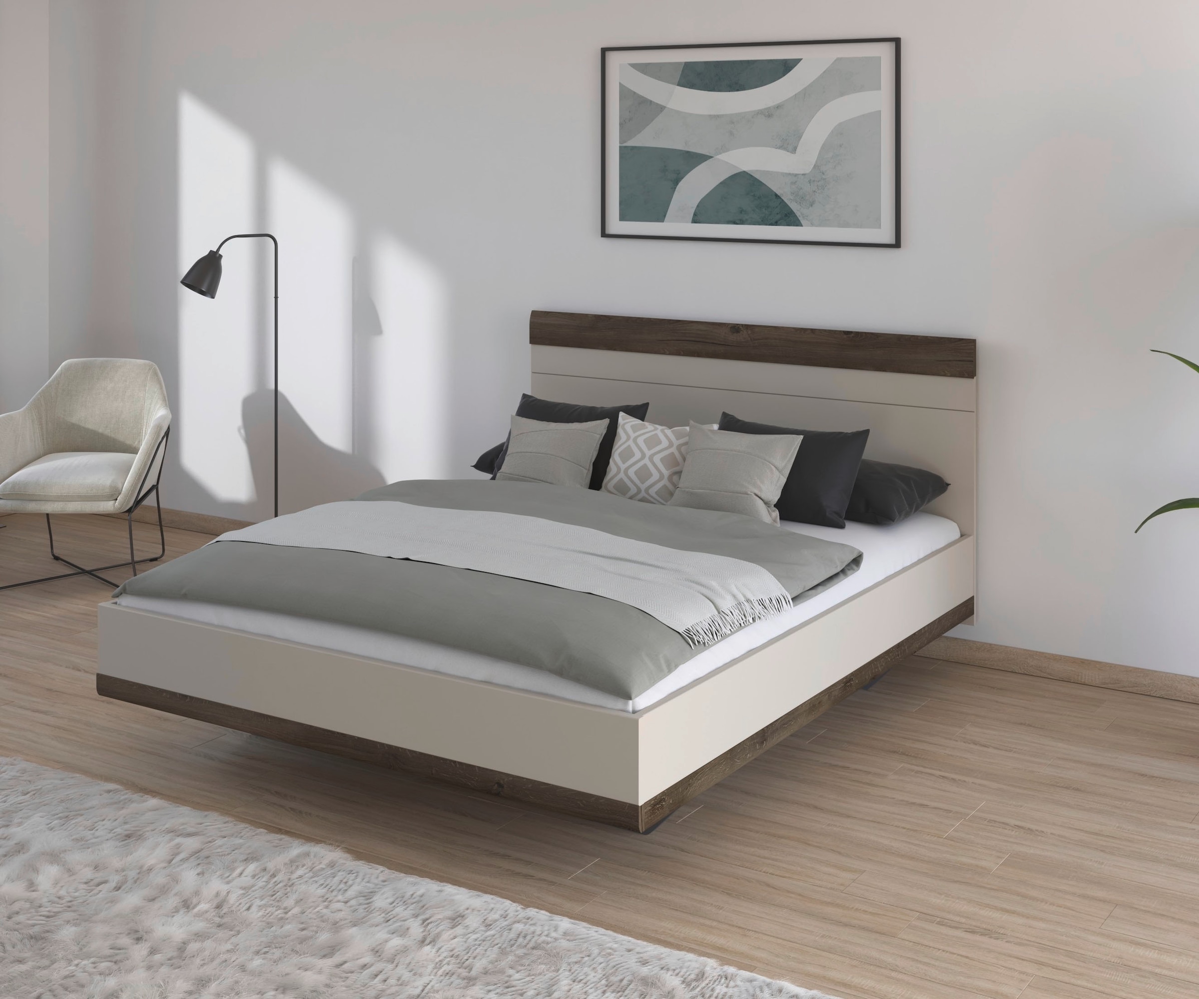 rauch Futonbett »Bett Doppelbett Holzbett SAJO«, mit Farb-Absetzungen in komfortabler Sitzhöhe MADE IN GERMANY