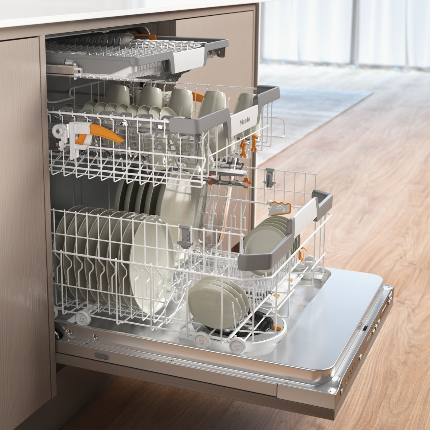 Miele vollintegrierbarer Geschirrspüler »G7191 SCVi AD FF 125 Ed.«, 14 Maßgedecke