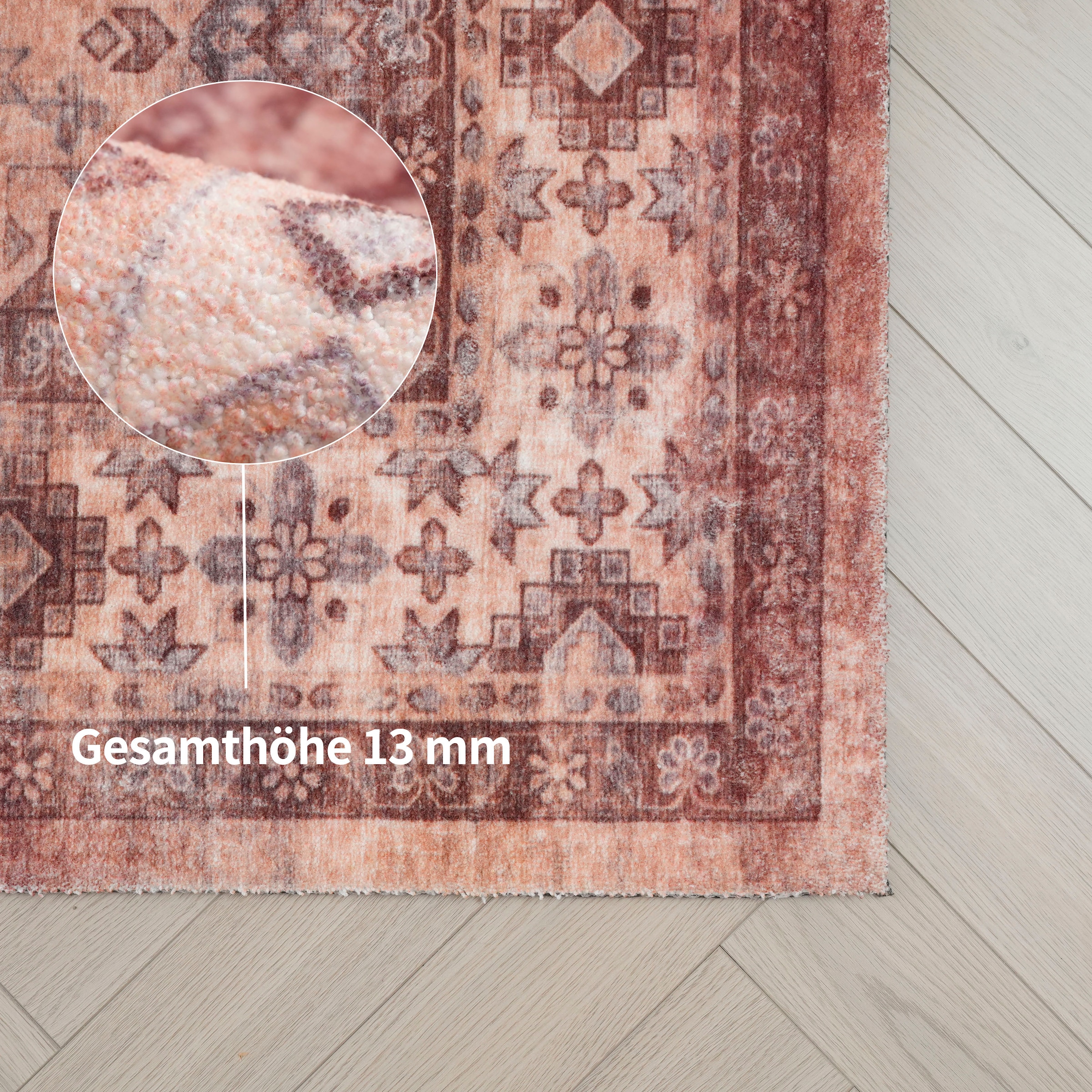 my home Teppich »Abbas, Druckteppich, orientalisches Design«, rechteckig, 13 mm Höhe, Orient-Optik, Kurzflor, bedruckt, weich, Wohnzimmer, Schlafzimmer