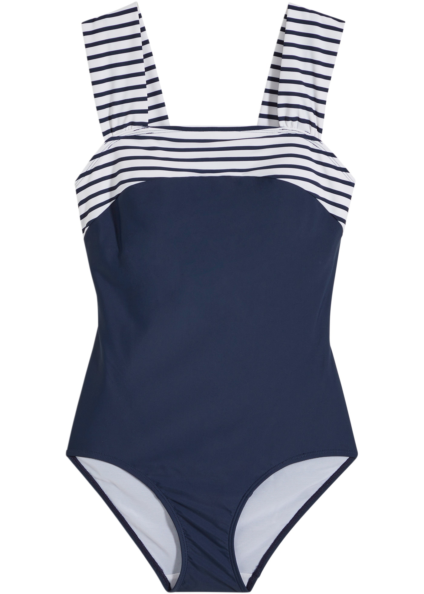 bonprix Badeanzug 1 Stk. figurformendes Material, sportlicher Stil, mit Netzfutter