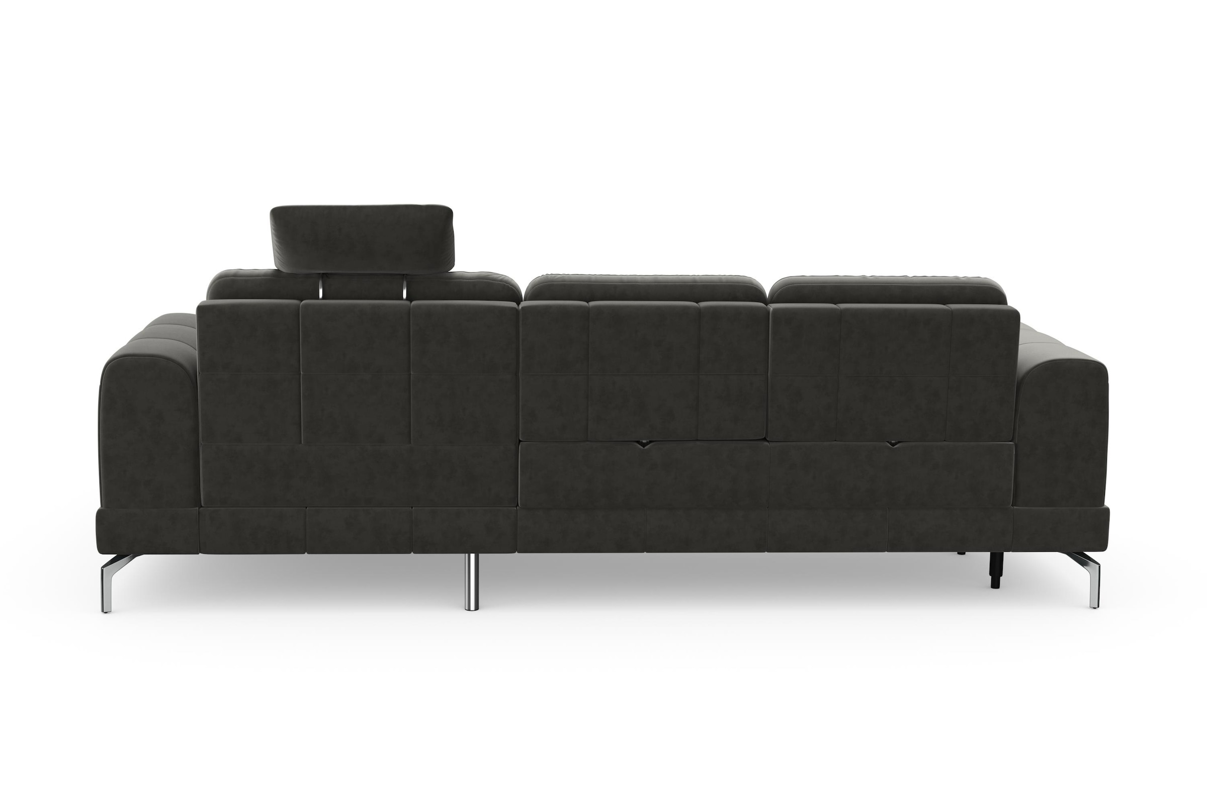 sit&more Ecksofa »Bendigo L-Form«, inklusive Sitztiefenverstellung, Bodenfreiheit 15 cm, 2 Fußfarben