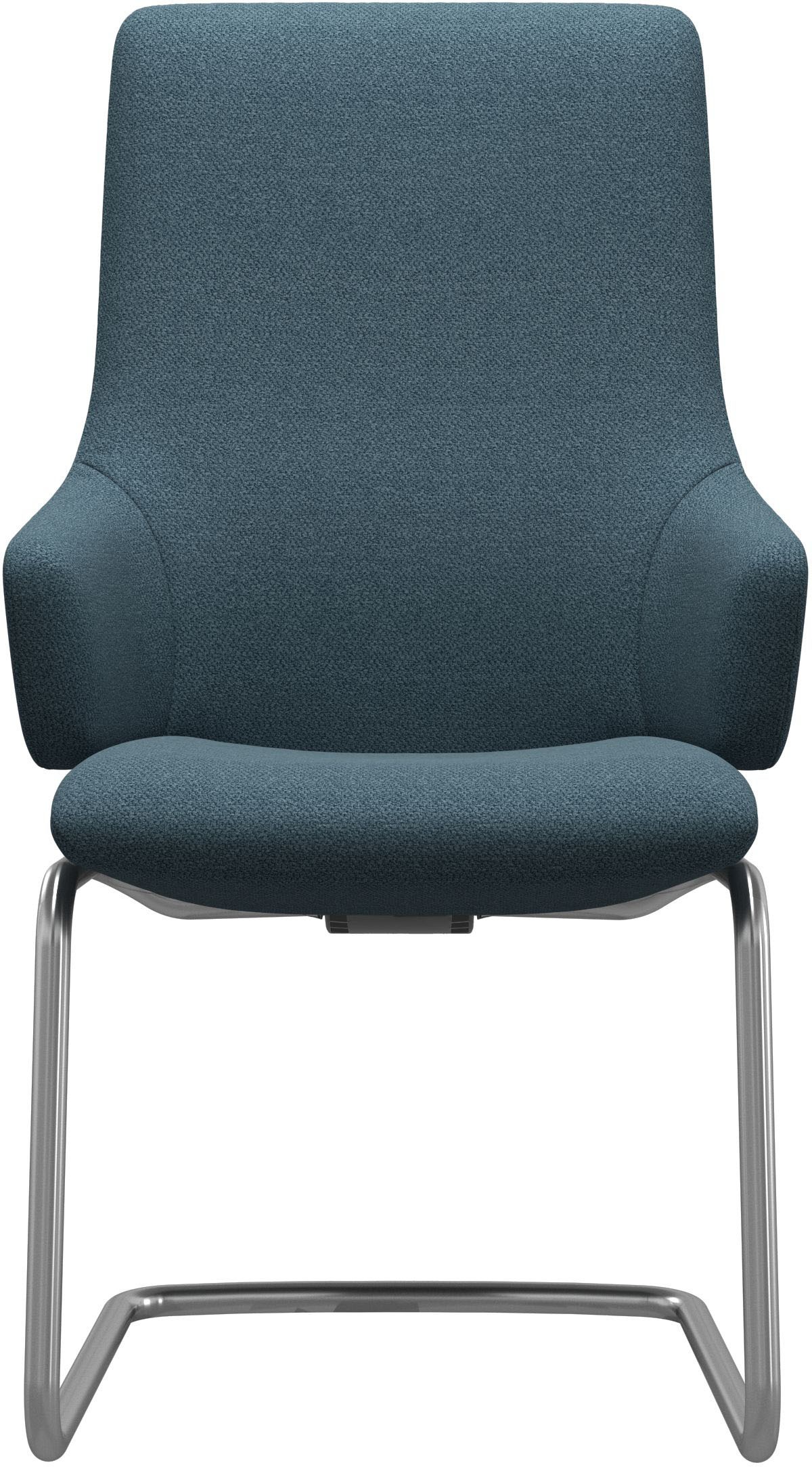 Stressless® Polsterstuhl »Laurel«, ROHLEDER Stoff Q2 FARON, High Back mit Armlehne, Größe L, mit Beinen aus Stahl in Chrom