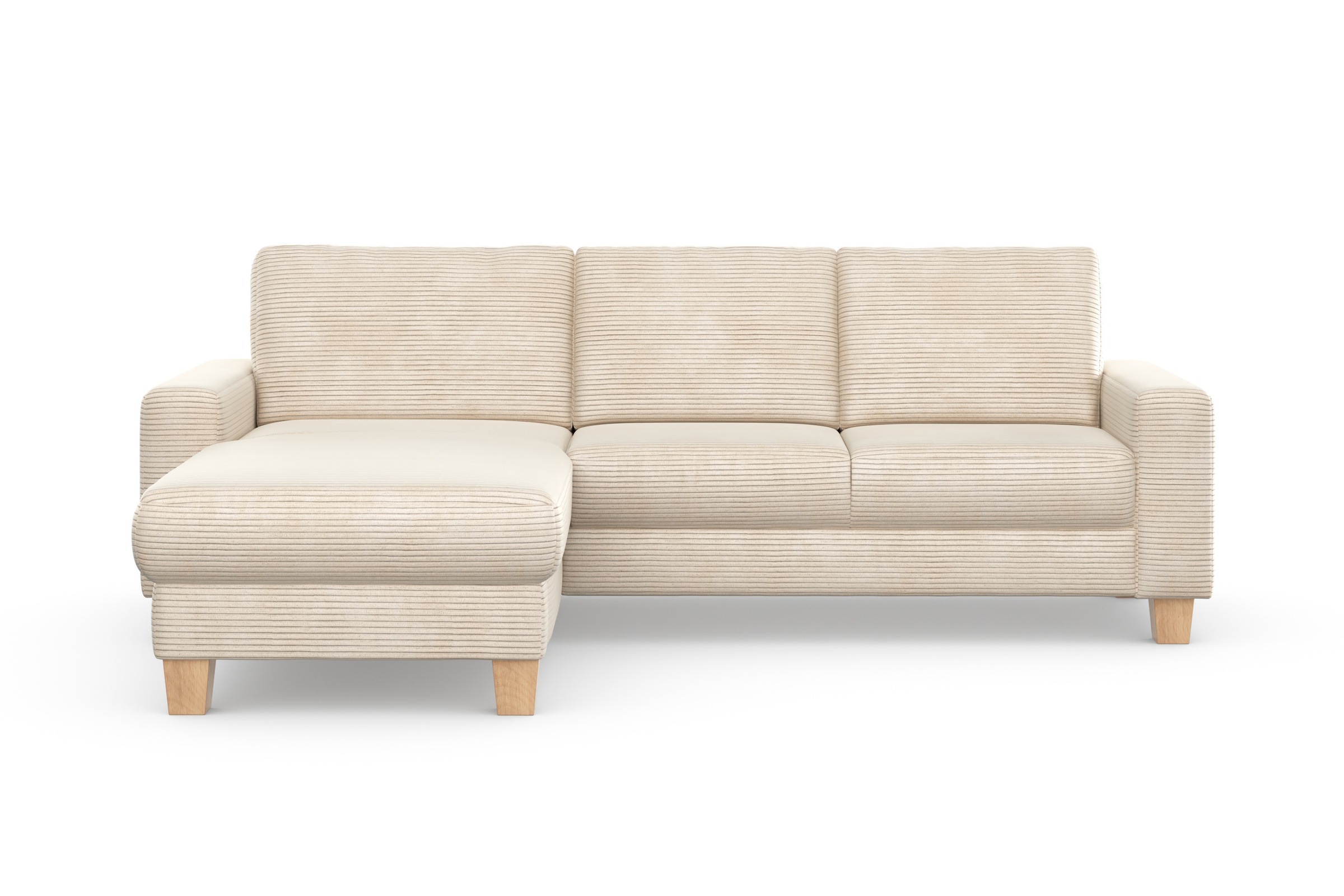 Home affaire Ecksofa »Summer L-Form«, mit Recamiere, mit oder ohne Bettfunktion und Bettkasten, Cord-Bezug
