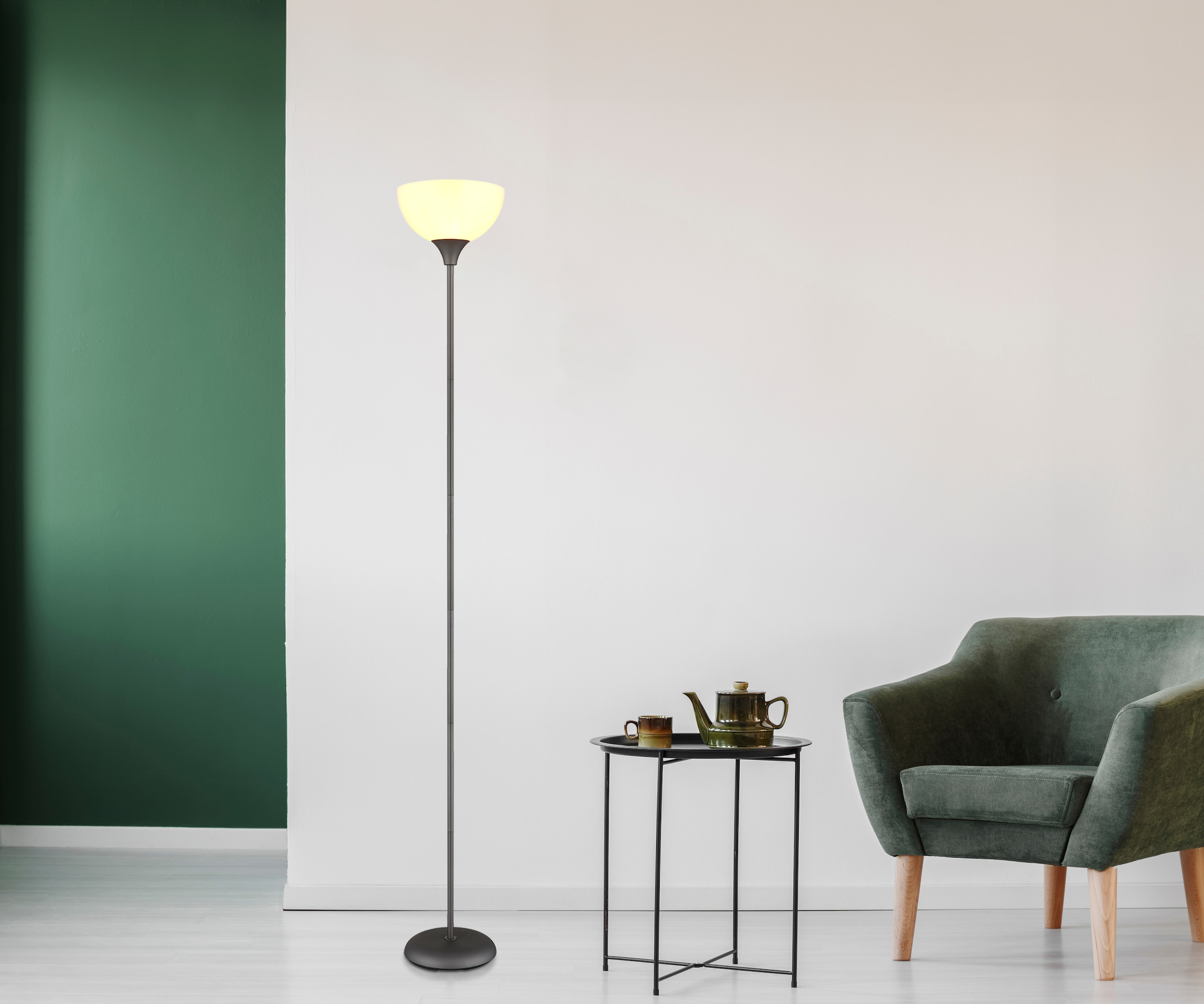 GLOBO LIGHTING Stehlampe »WILBUR«, Leuchtmittel E27 | ohne Leuchtmittel, Stehleuchte/Wohnzimmer/Schlafzimmer/Flur
