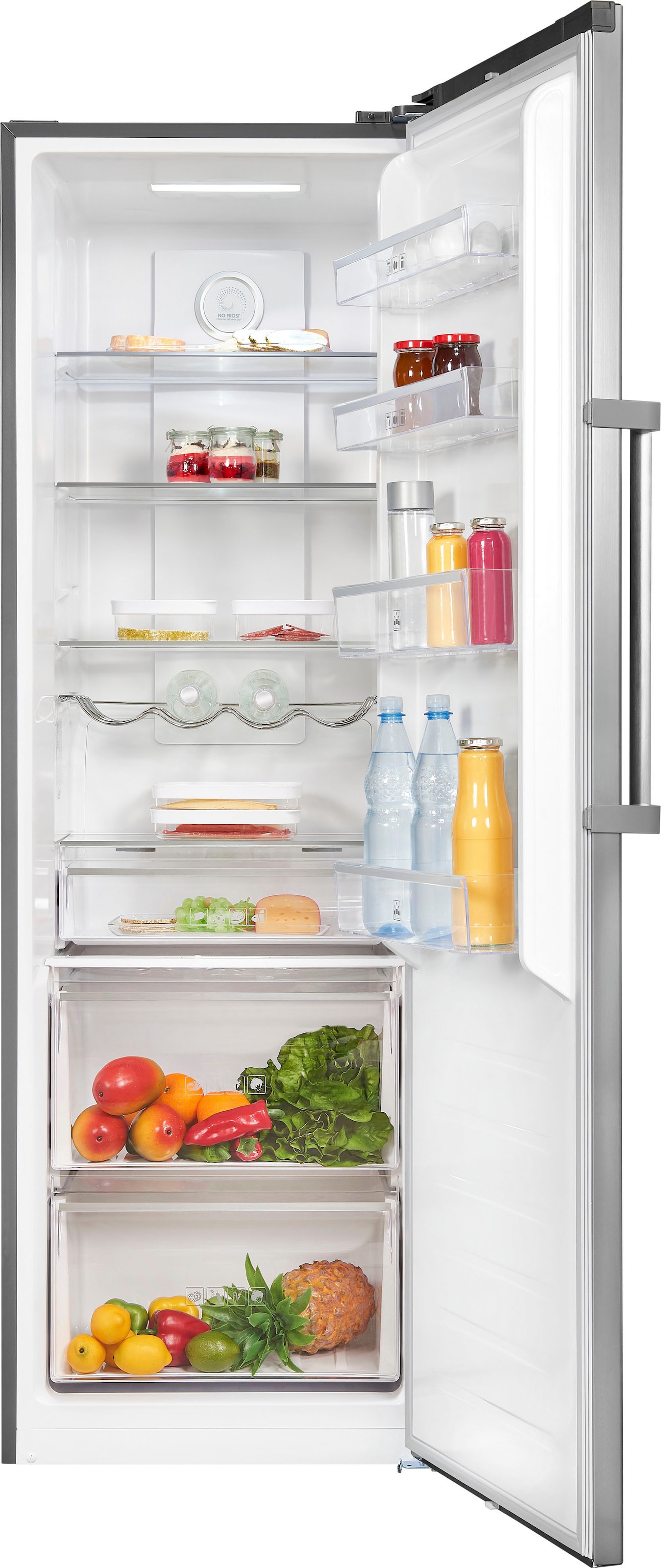 exquisit Vollraumkühlschrank »KS360-V-HE-040D«, 359 Liter Nutzinhalt, NoFrost, Display