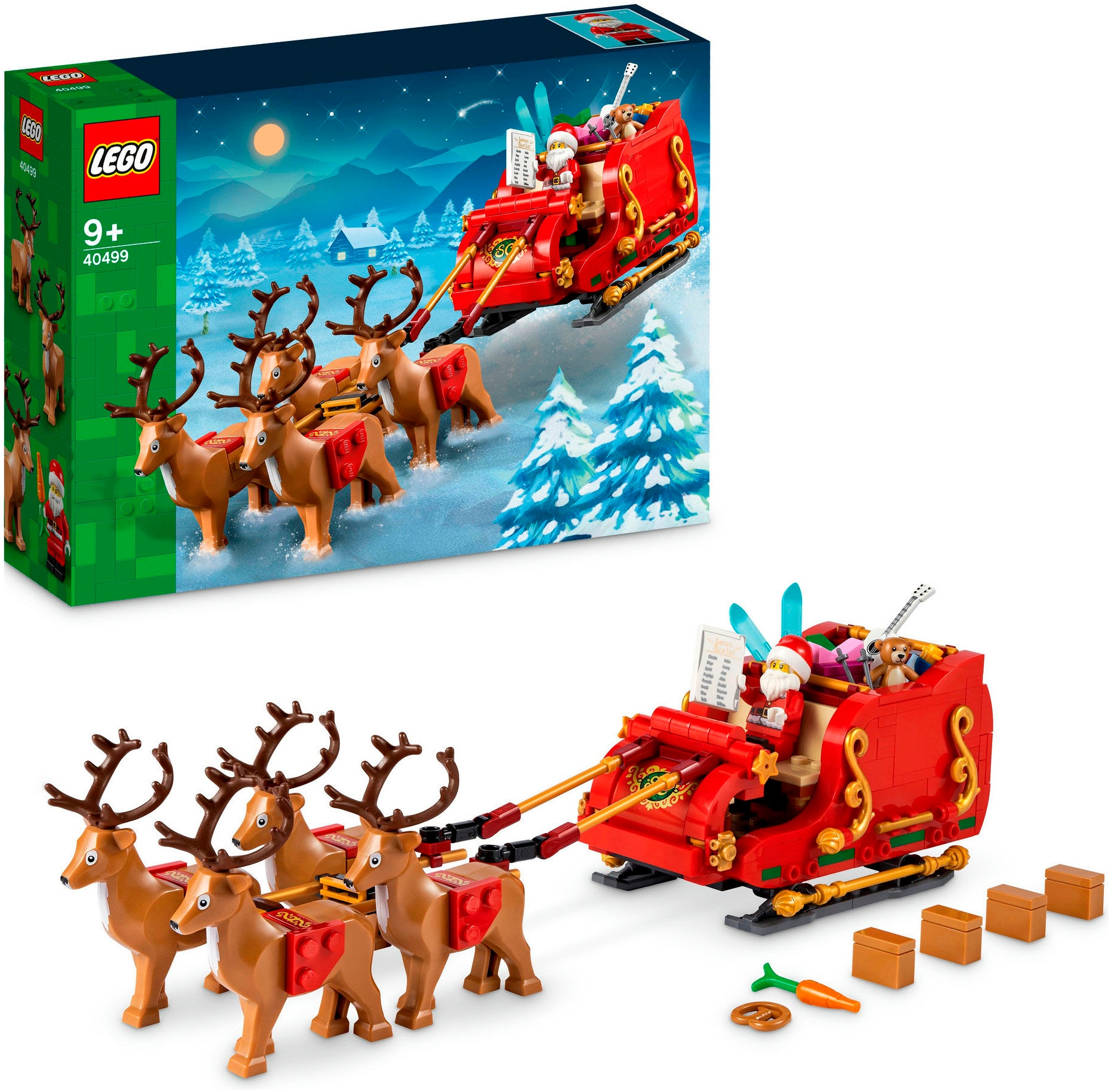 LEGO® Konstruktionsspielsteine »Schlitten des Weihnachtsmanns (40499), LEGO Iconic«, (343 St.), Made in Europe