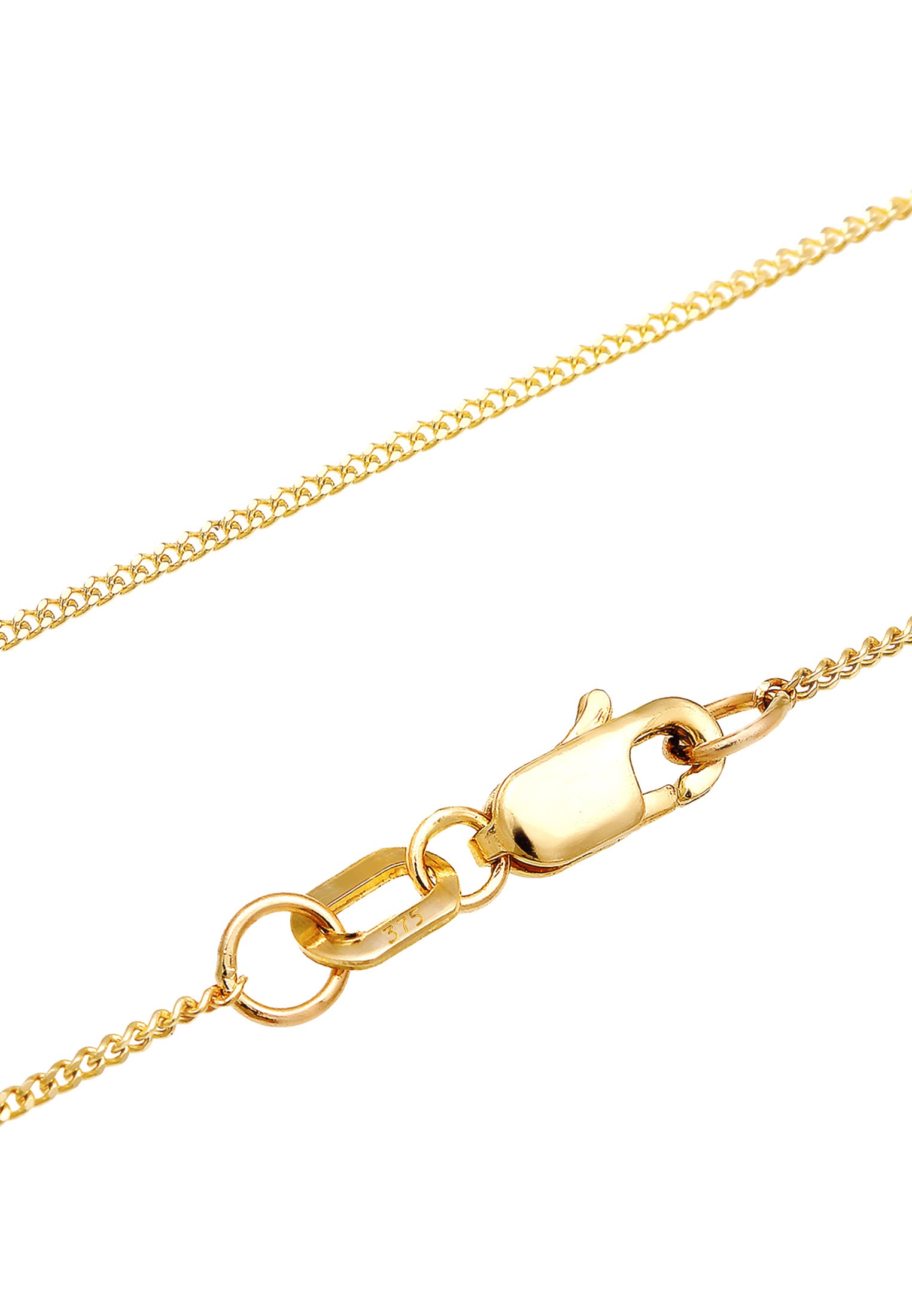 Elli DIAMONDS Collierkettchen »Panzerkette Kreis Diamant (0.085 ct.)375 Gelbgold«