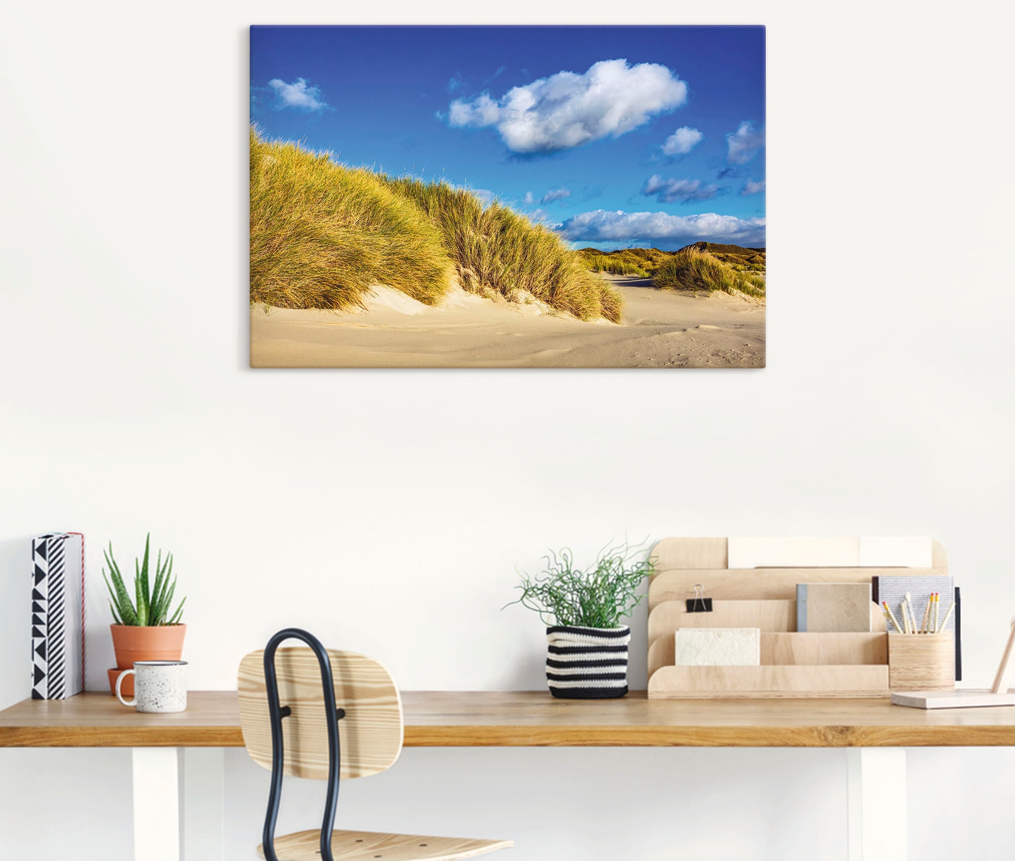 Artland Leinwandbild "Landschaft mit Dünen Insel Amrum", Strandbilder, (1 S günstig online kaufen