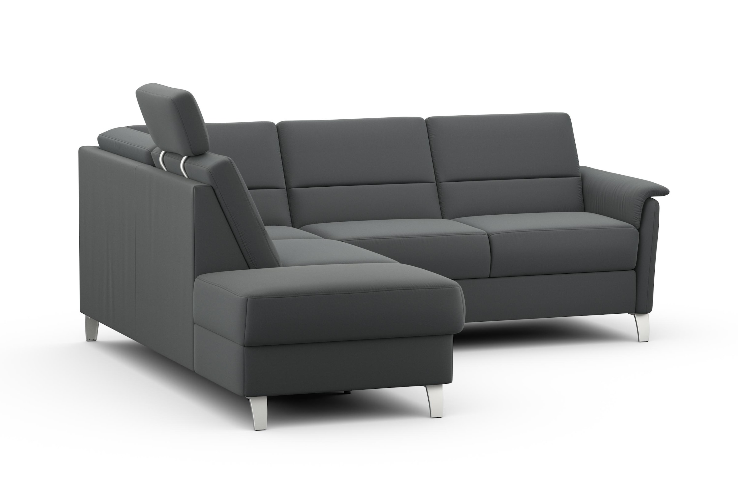sit&more Ecksofa »Palmera L-Form«, Federkern, wahlweise mit Bettfunktion und mit/ohne Stauraum