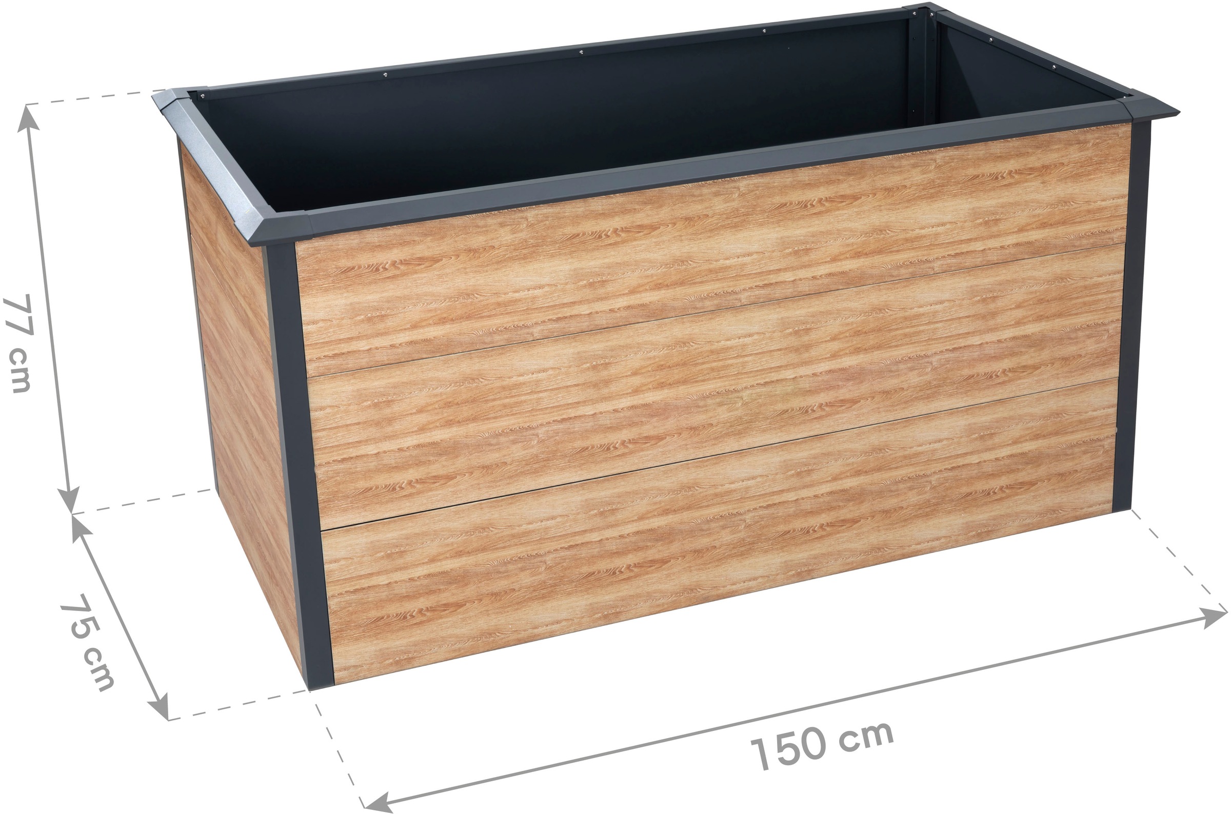 50NRTH Hochbeet »Metall Hochbeet »Primus-Multi L««, Inkl. Schneckenschutz, BxTxH: 150x75x77 cm